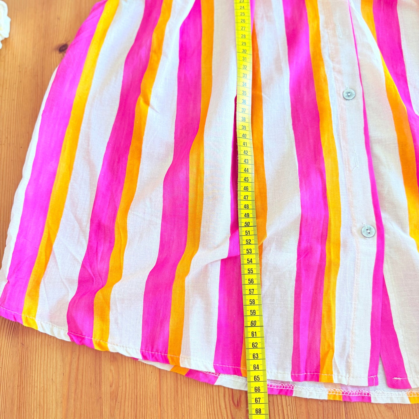 Blouse rayée rose & orange en coton LOUNAE