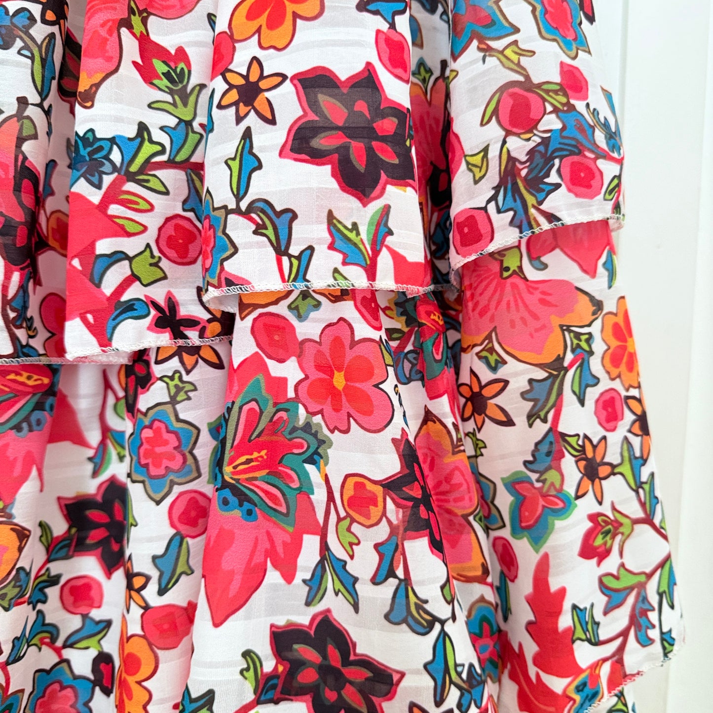 Robe fleurie à volants - April vintage
