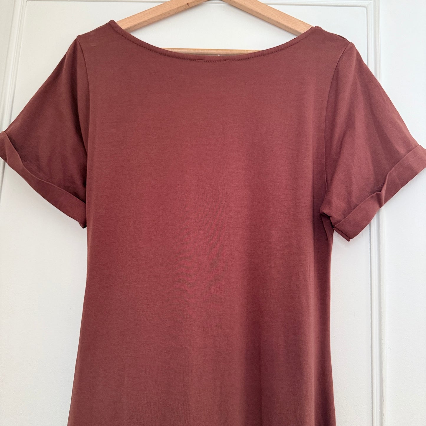 Robe longue marron détail noeuds en coton LOUNAE