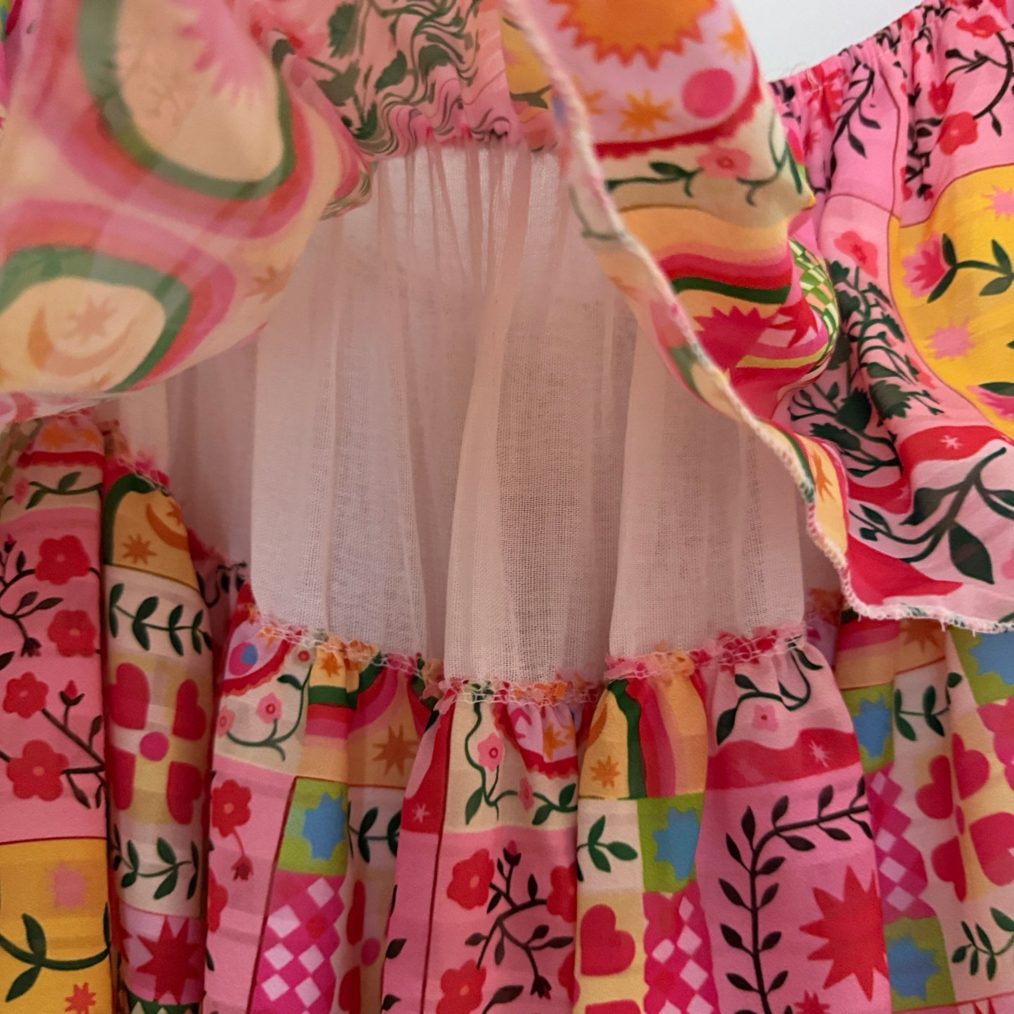 Robe rose et jaune - April vintage LOUNAE