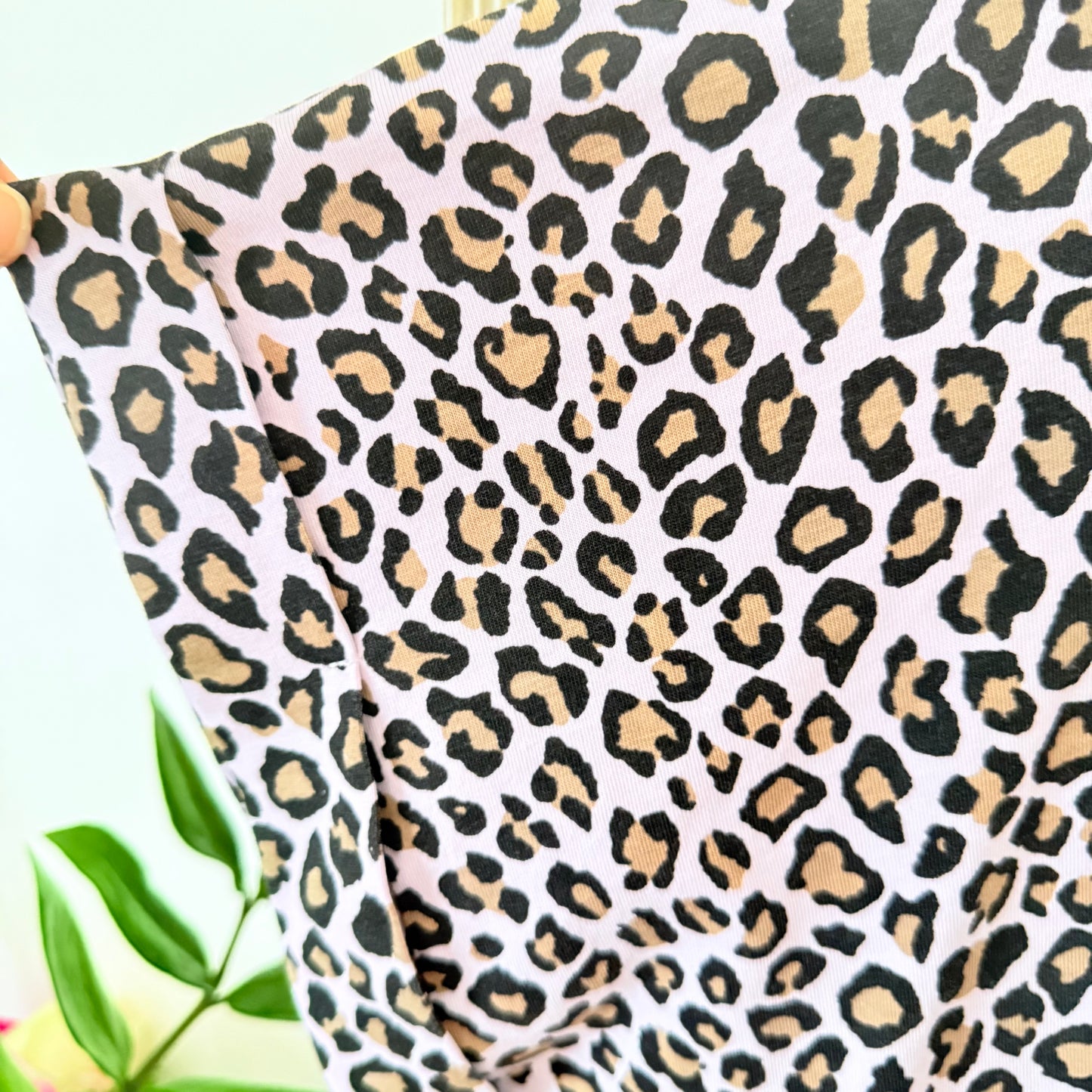Robe parme léopard logo AMOUR LOUNAE