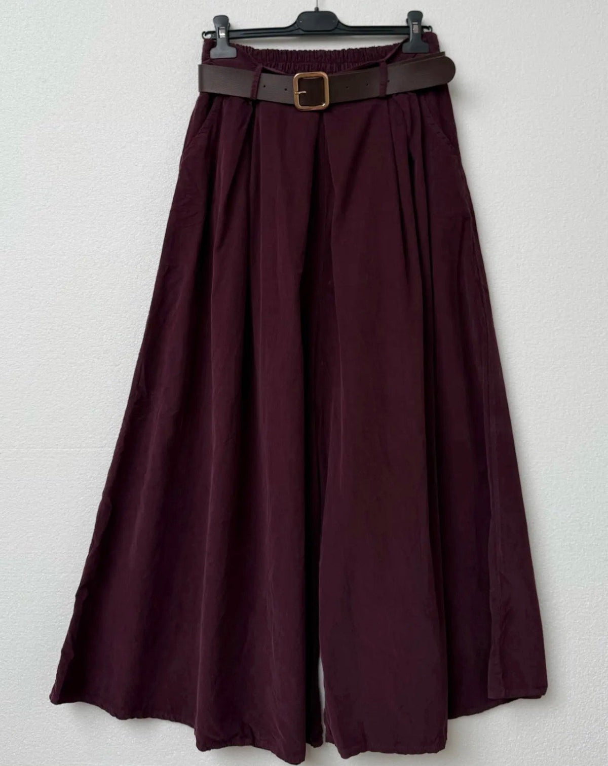 Pantalon Palazzo Bordeaux velours LOUNAE