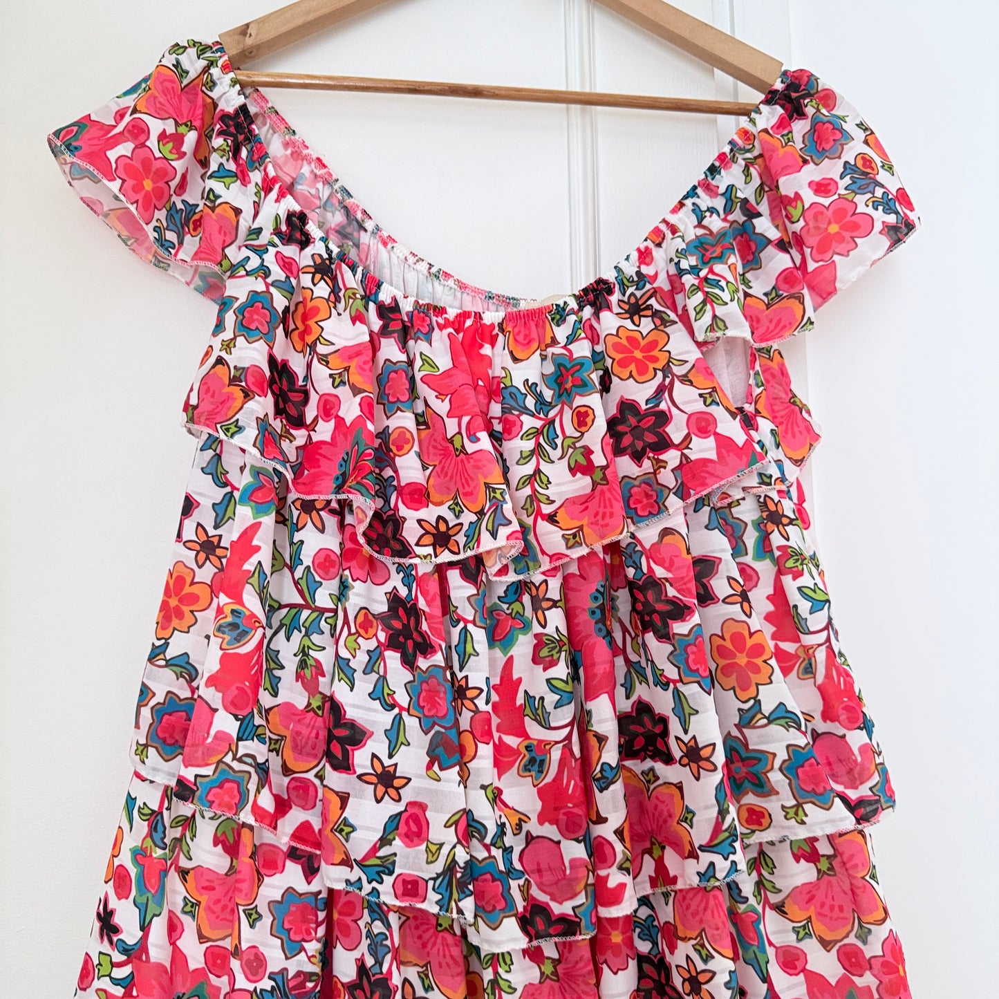 Robe fleurie à volants - April vintage