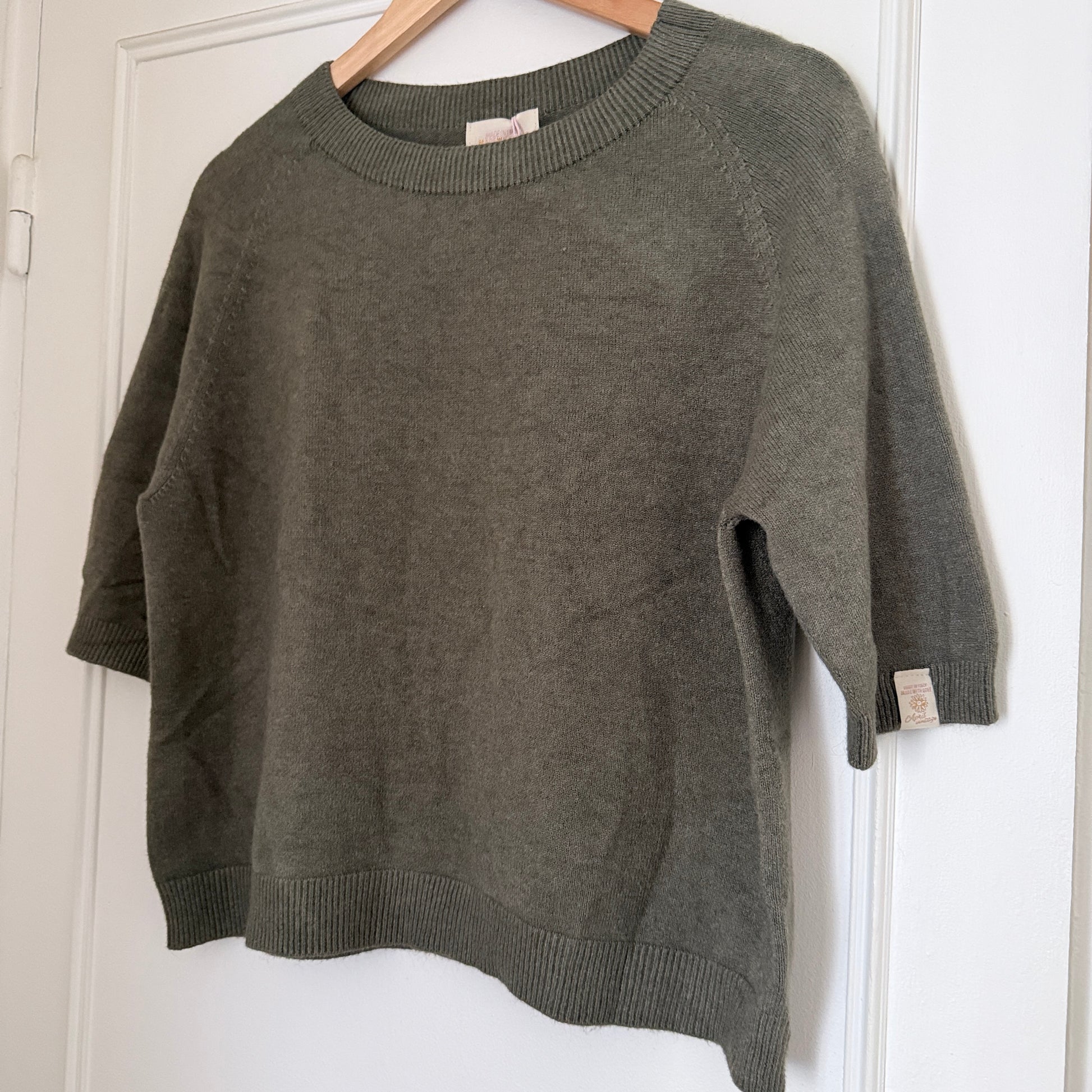 Pull col rond rose manches courtes - Taille unique LOUNAE