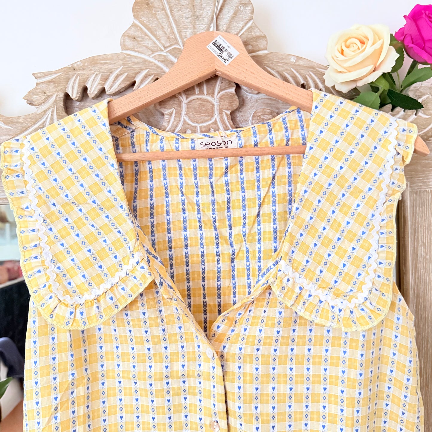 Chemise jaune et bleue col - Season