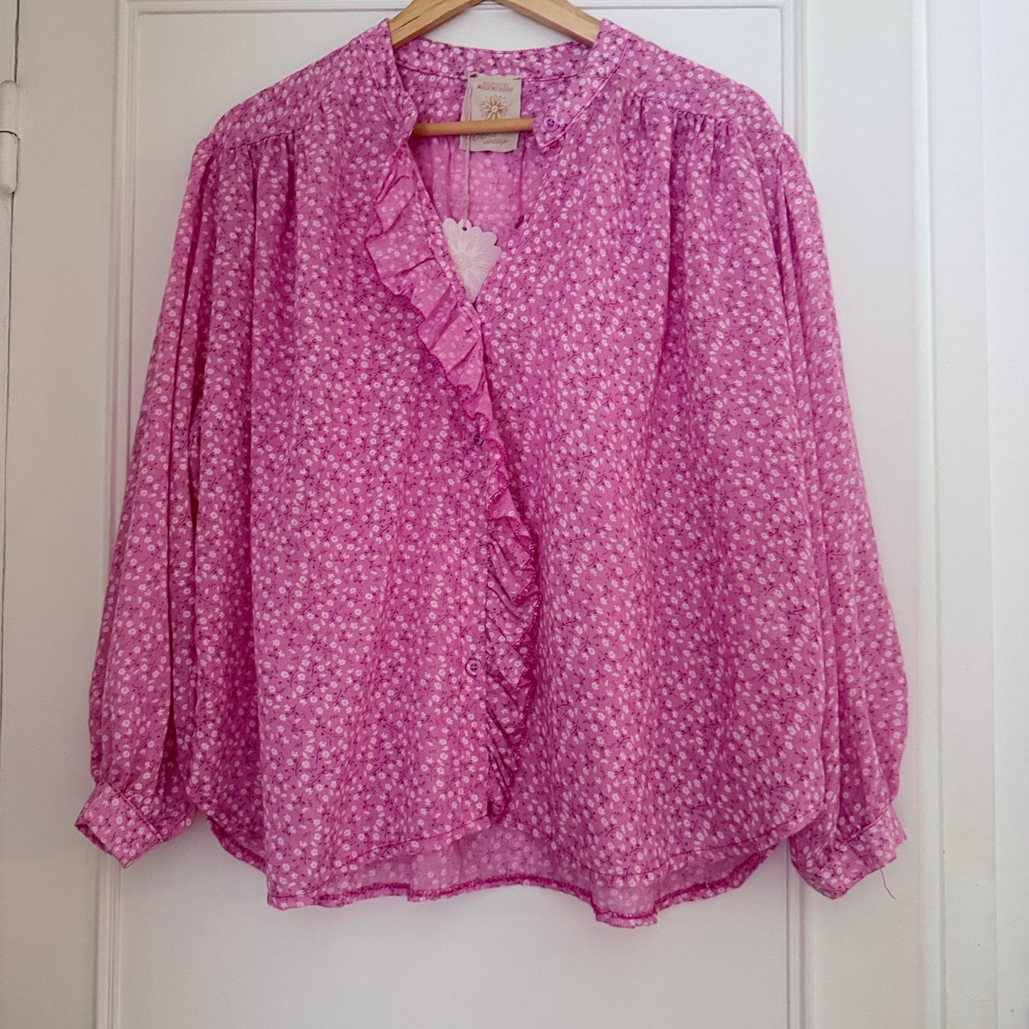 Chemise rose fleurie taille unique LOUNAE