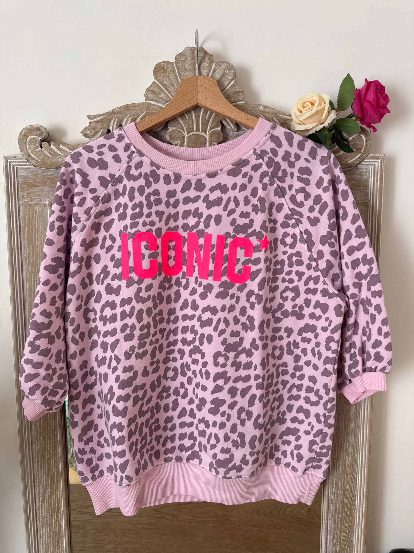 Sweat léopard rose clair ICONIC - April vintage