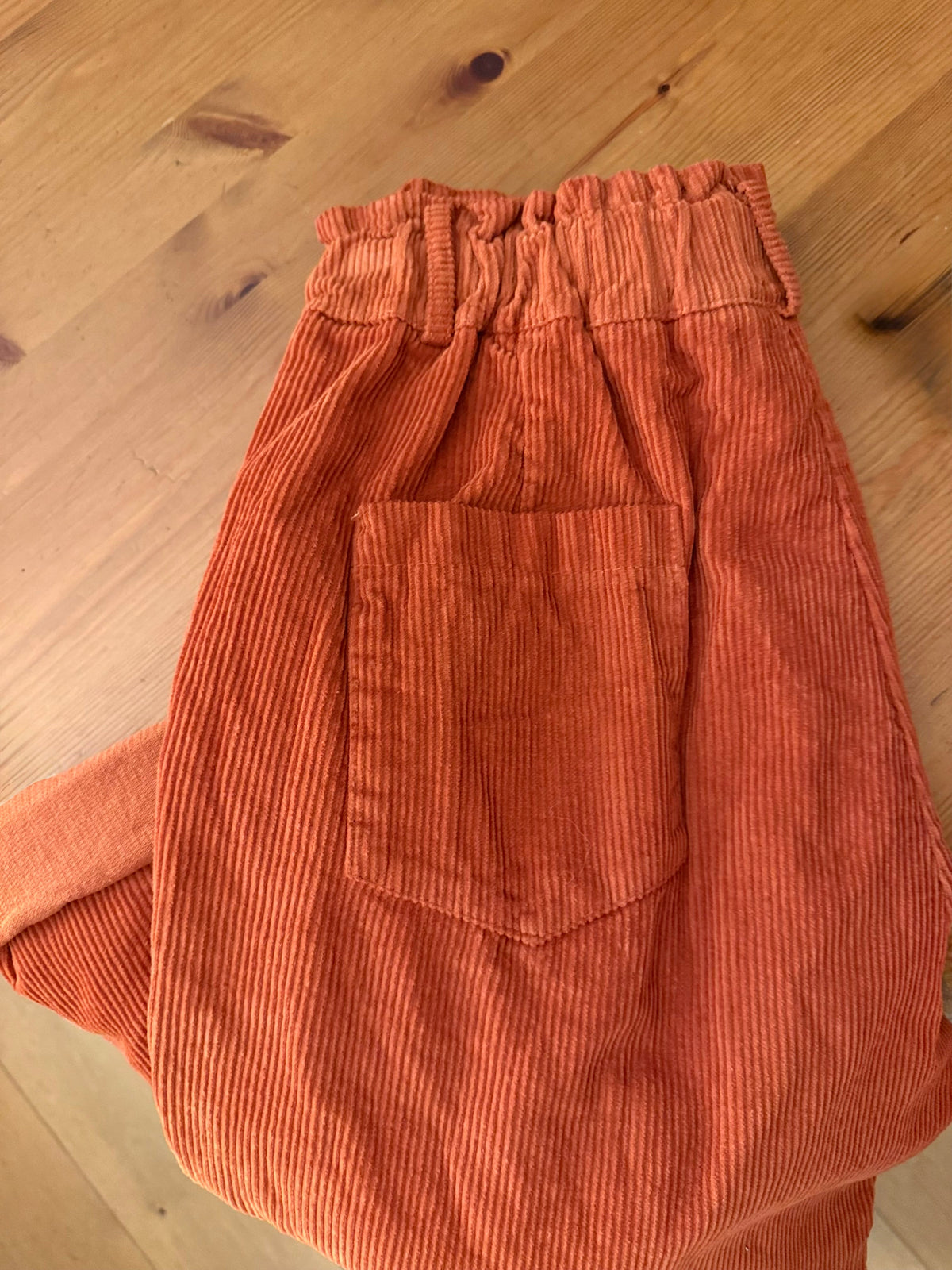 Pantalon Ample Rouille Velours Côtelé LOUNAE