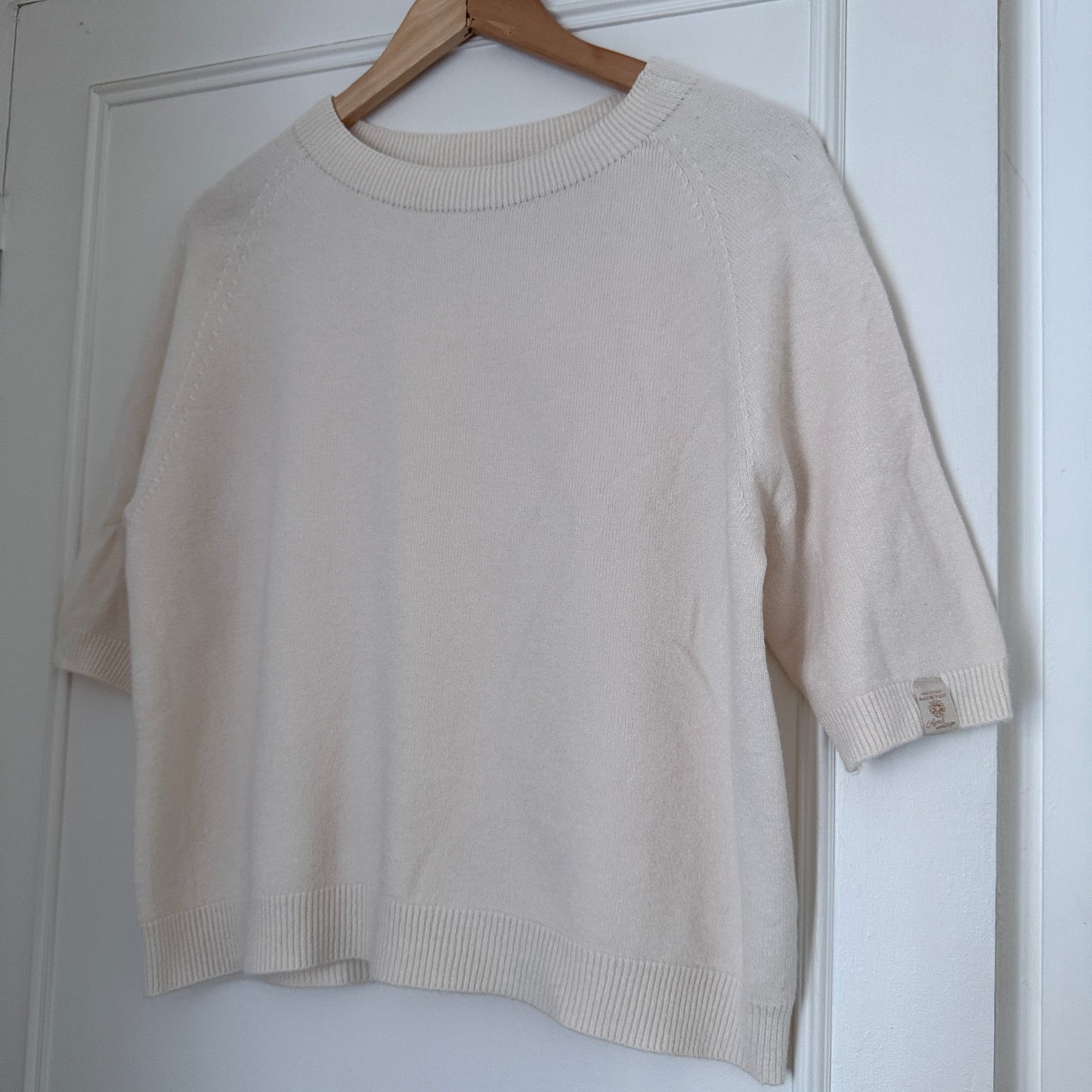 Pull col rond rose manches courtes - Taille unique LOUNAE