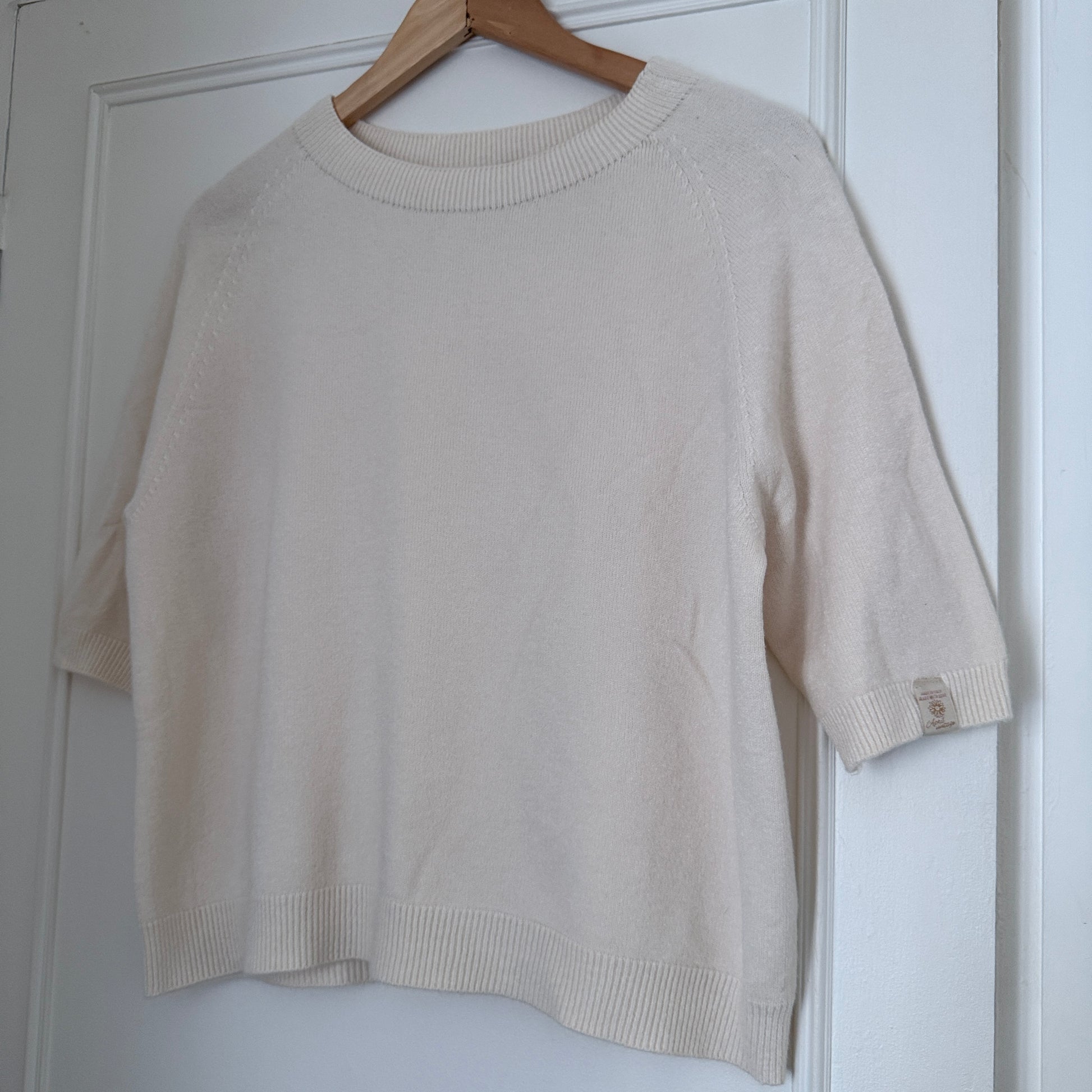 Pull col rond rose manches courtes - Taille unique LOUNAE