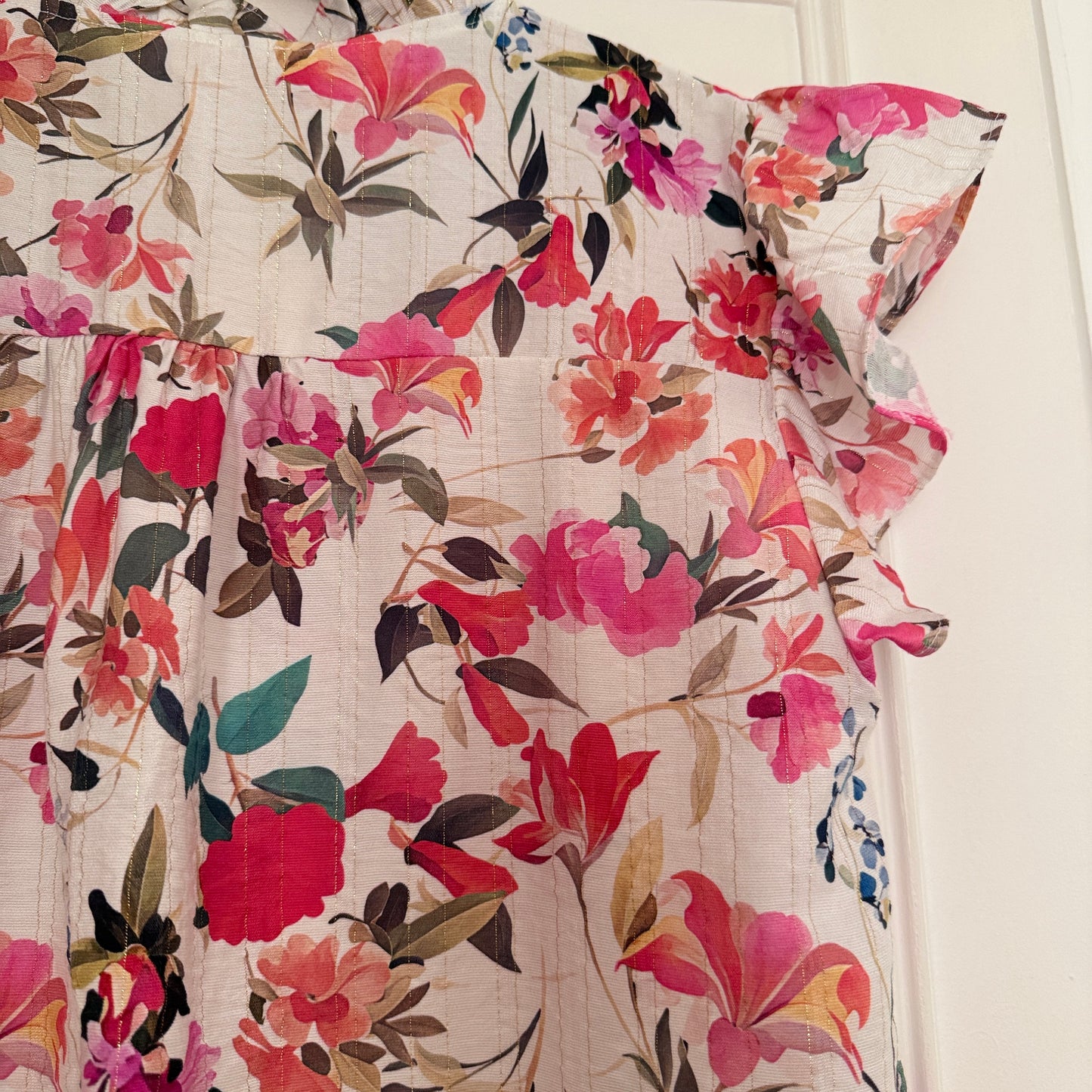Blouse fleurie manches volantes LOUNAE