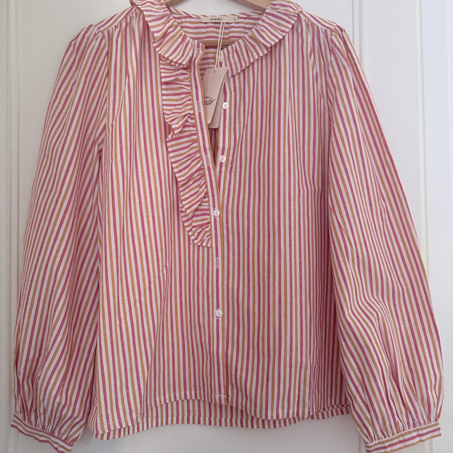 Chemise Camel rose blanche coton