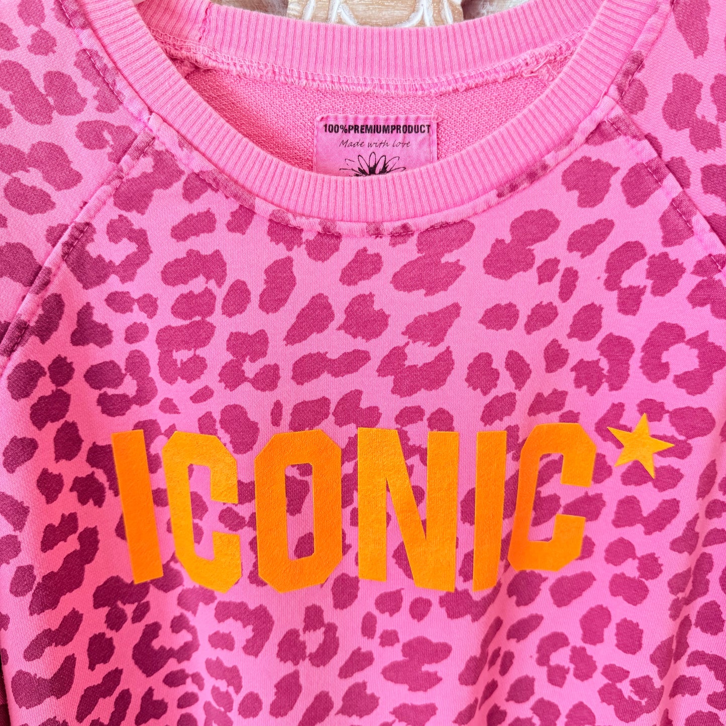 Rosa Leopard-Sweatshirt ICONIC - April Vintage