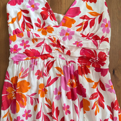 Robe longue multicolore fleurie en viscose LOUNAE