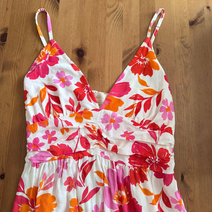 Robe longue multicolore fleurie en viscose LOUNAE