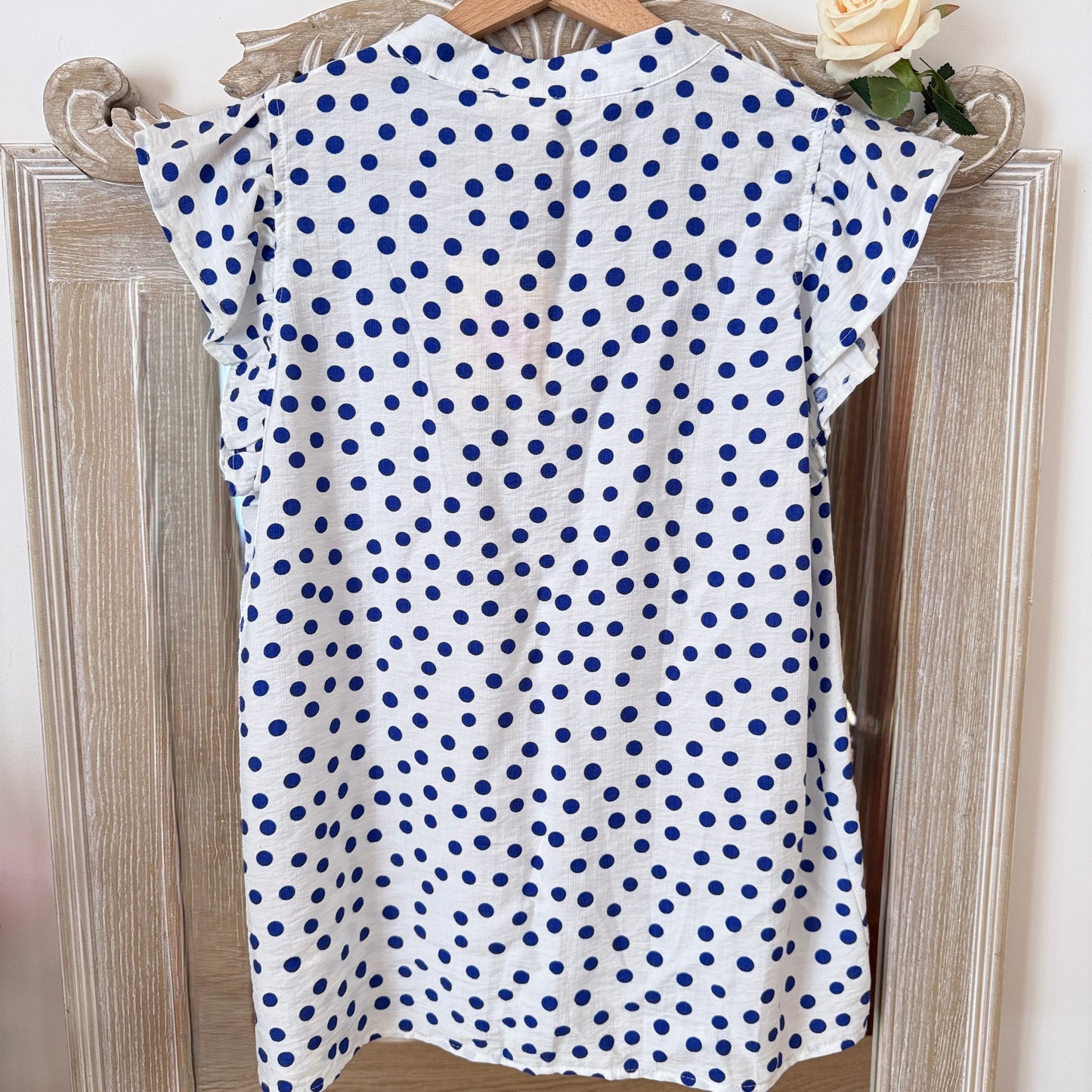 Blouse à pois bleus - Maëlle