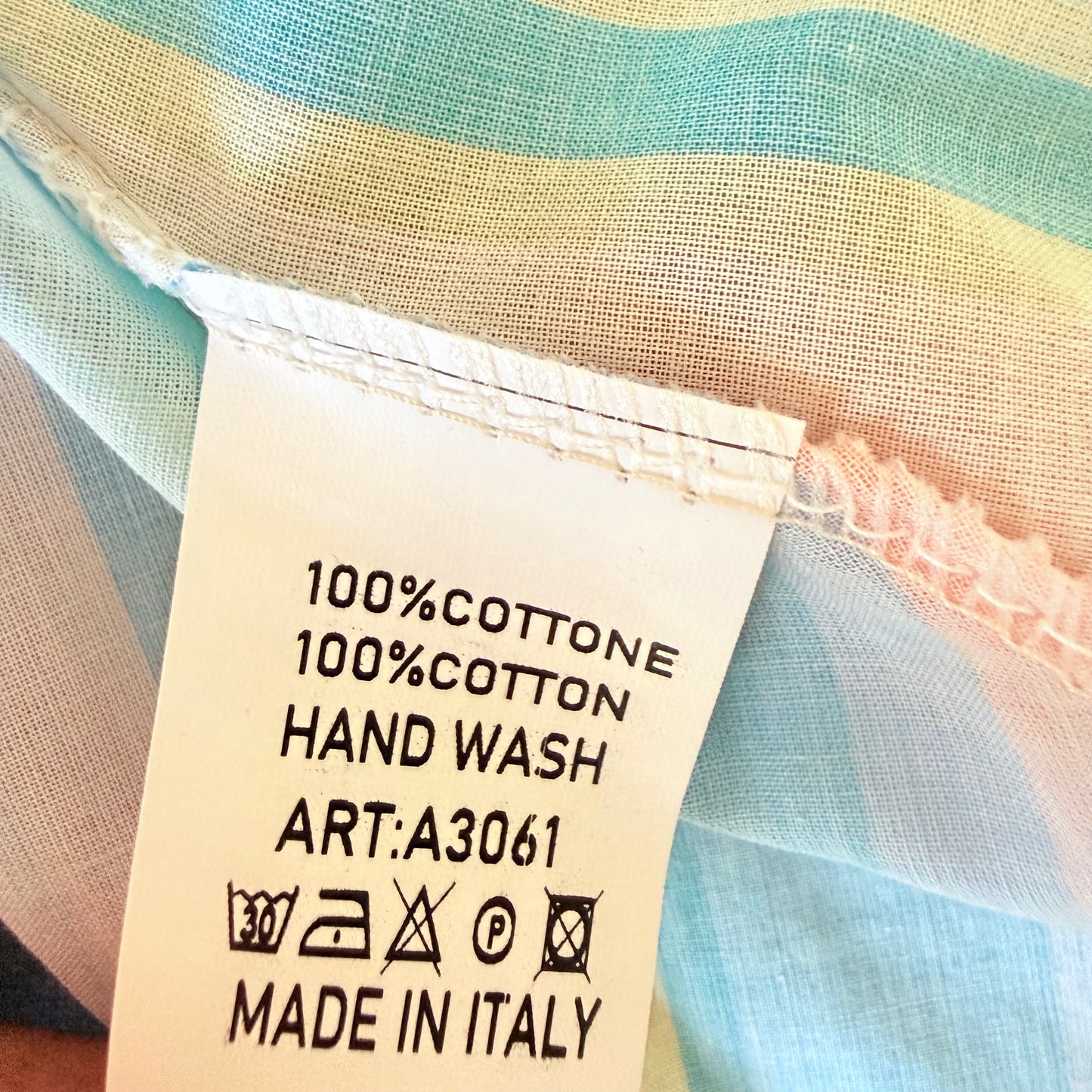 Multicolor striped cotton shirt – April Vintage