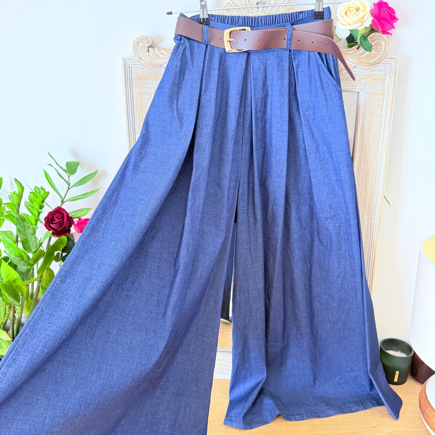 Pantalon palazzo bleu - New collection