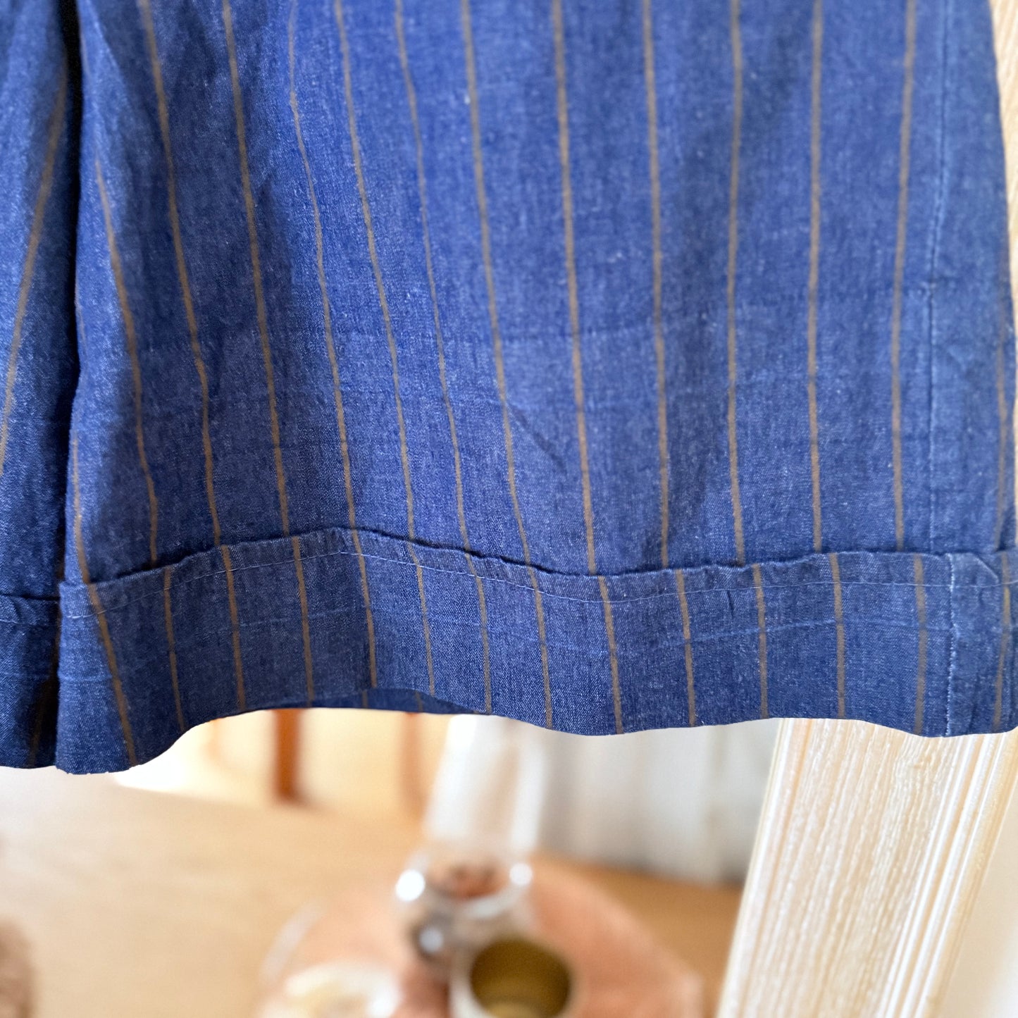 Short bleu rayé Camel - Carla Giannini