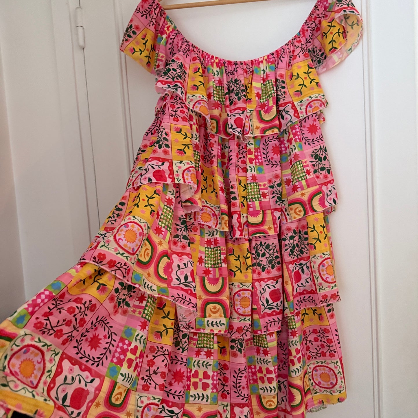 Robe rose et jaune - April vintage LOUNAE