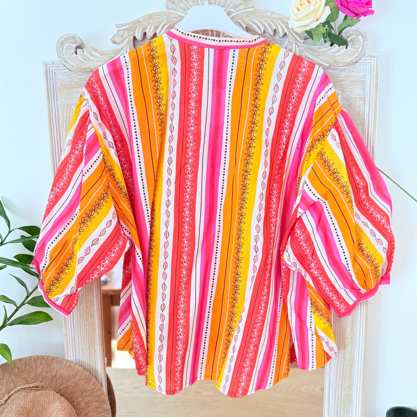 Pink-orange Hemd - April vintage