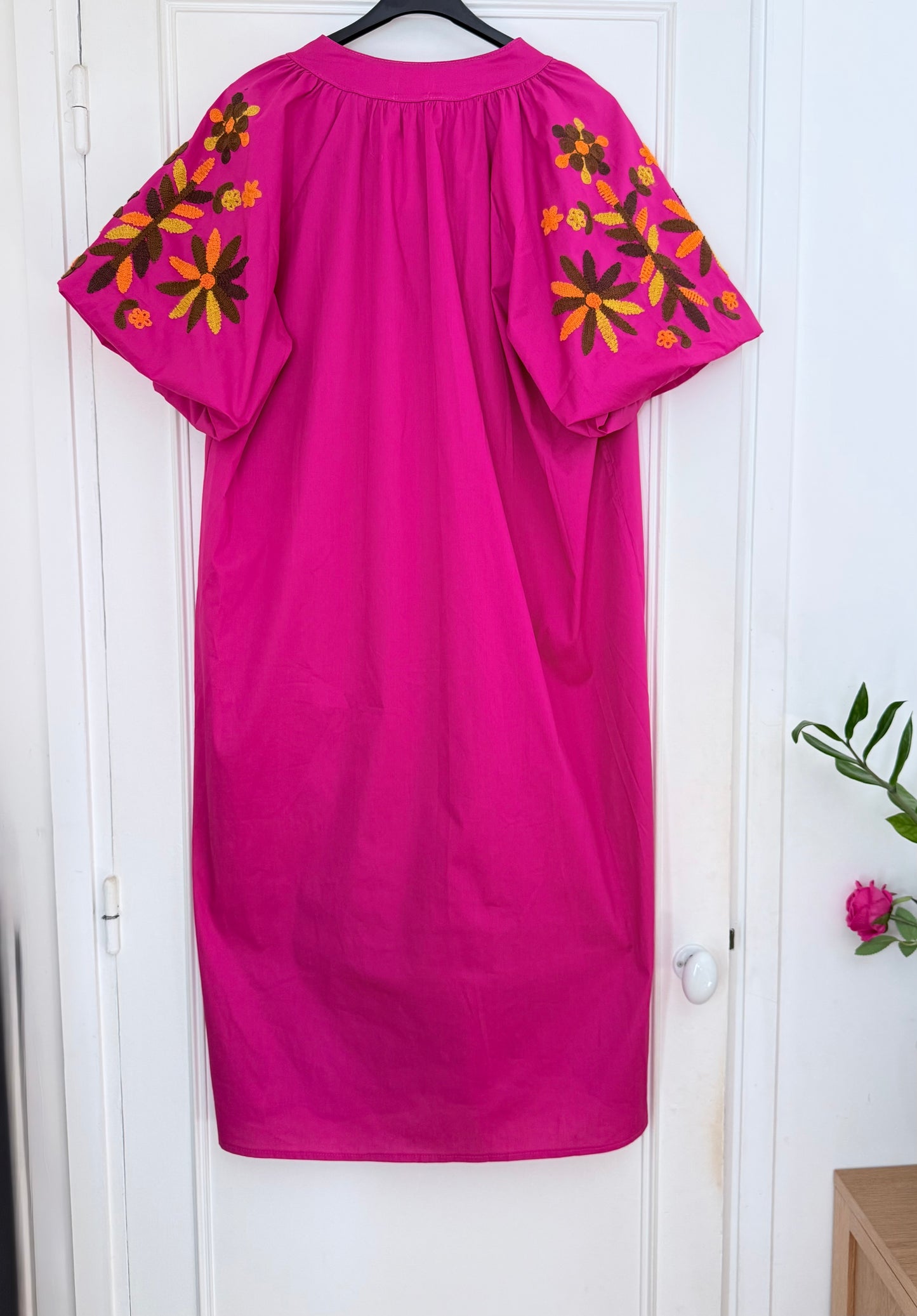 Robe longue bohème fuschia - Luizacco
