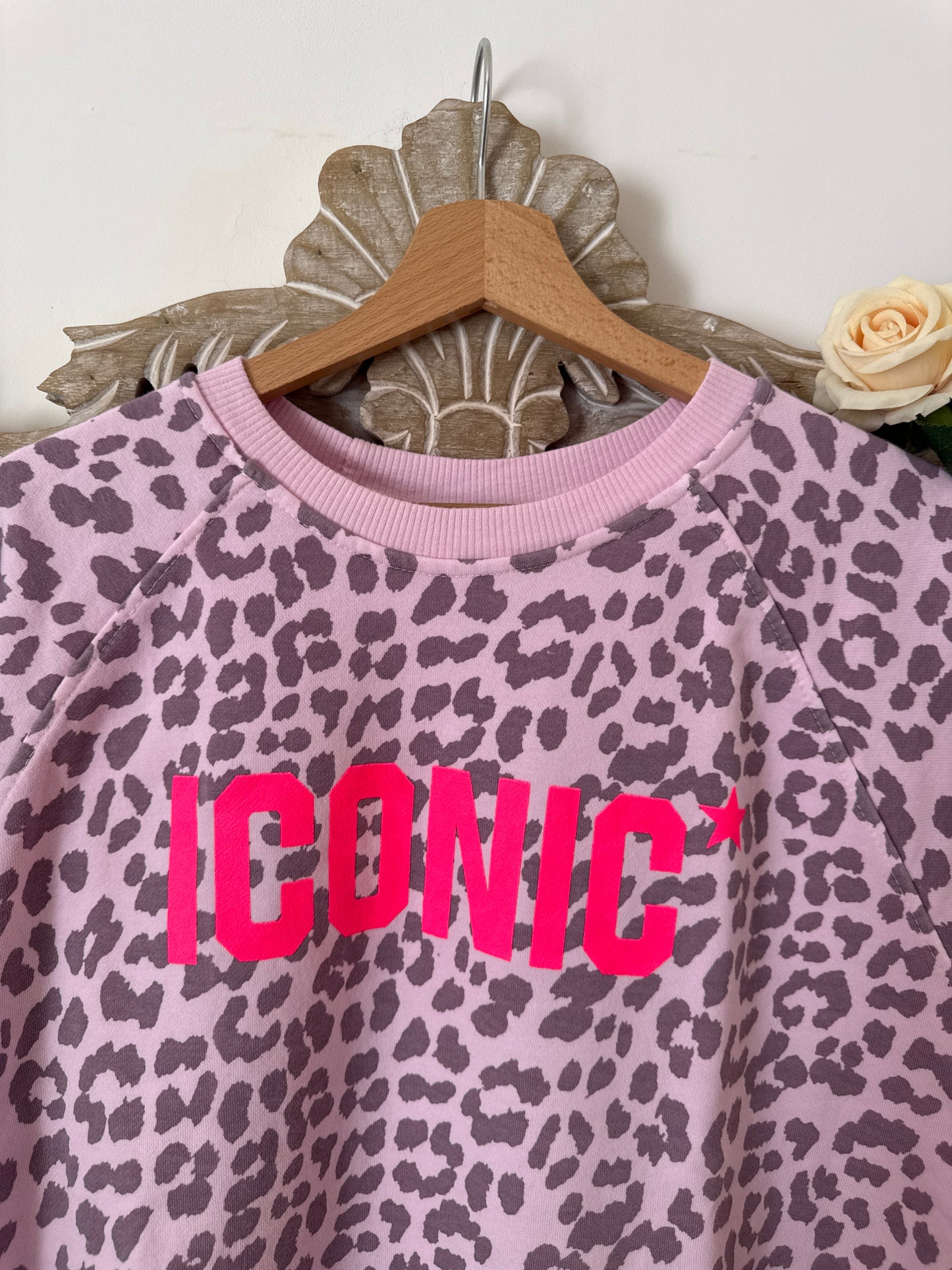 Sweat léopard rose clair ICONIC - April vintage