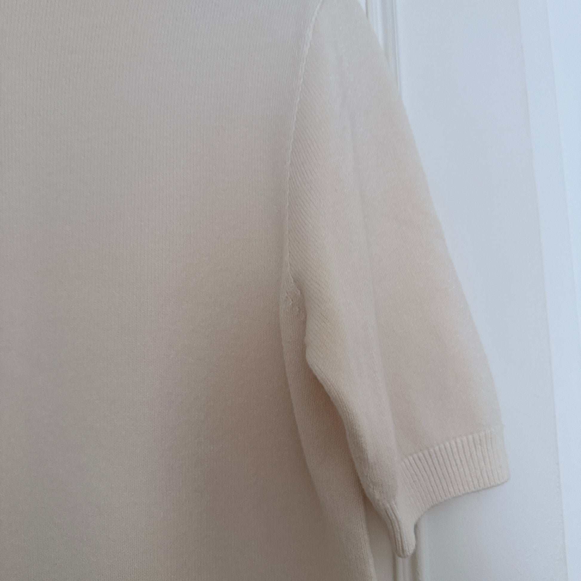 Pull beige manches courtes LOUNAE