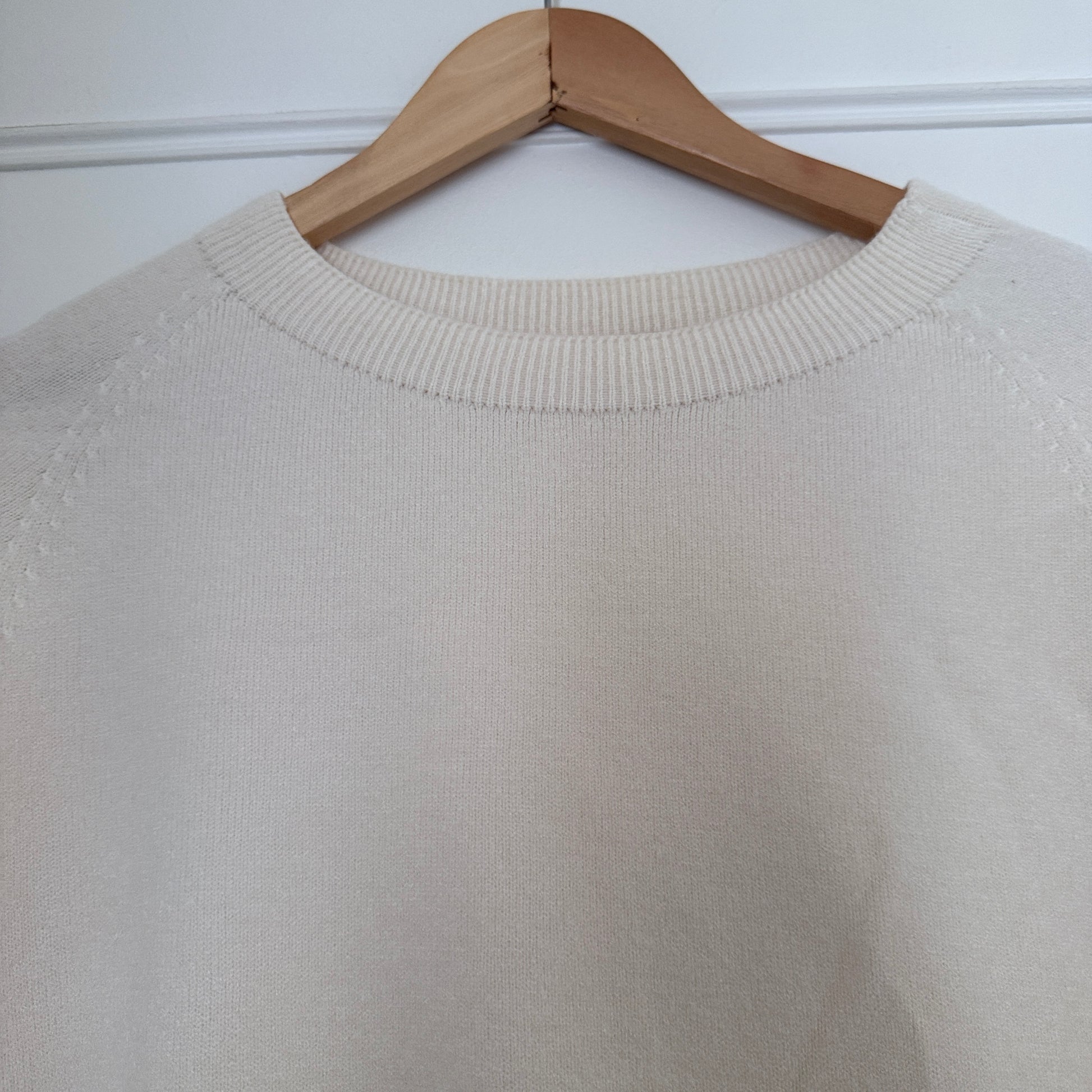 Pull col rond rose manches courtes - Taille unique LOUNAE