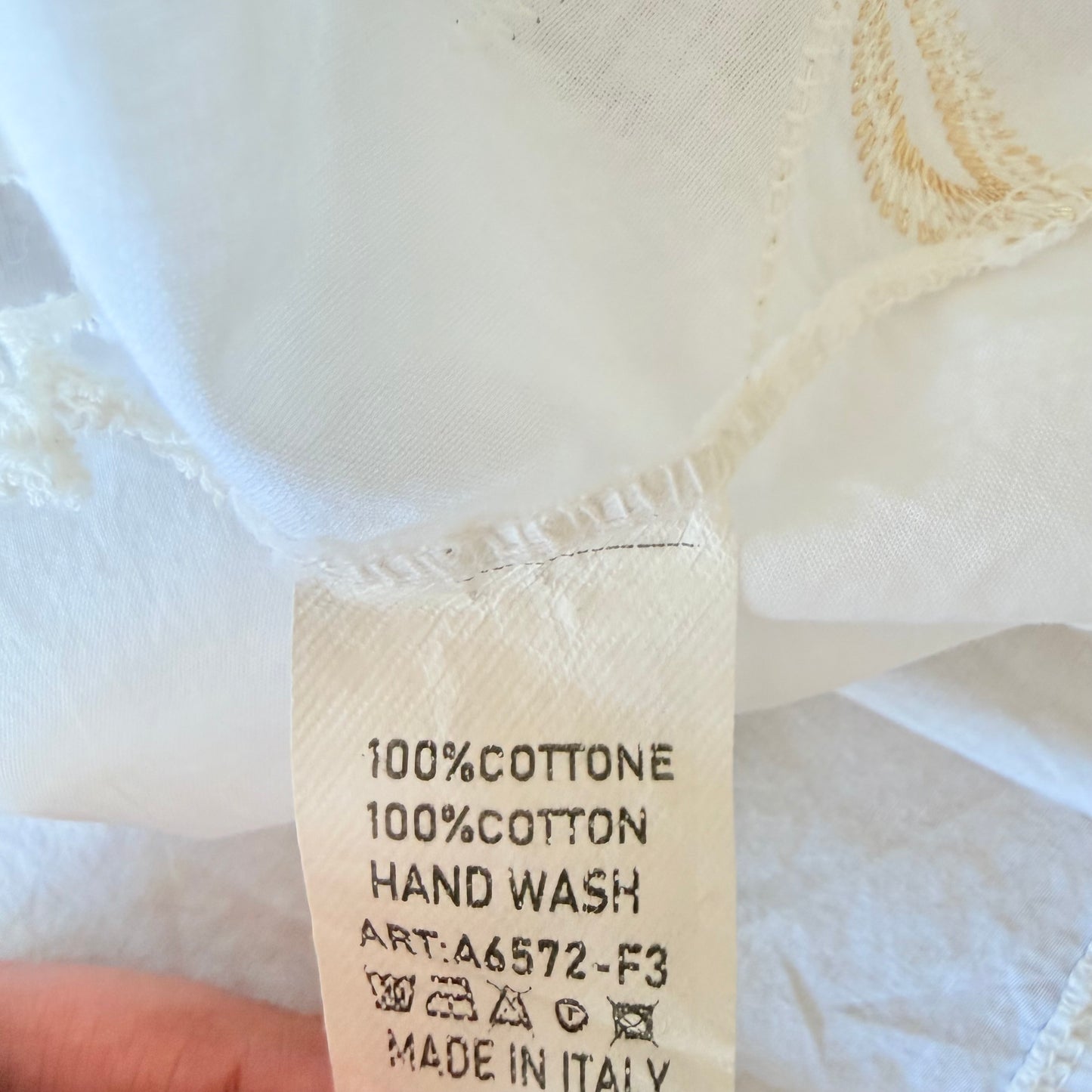 Weiß-goldenes Kleid - April Vintage