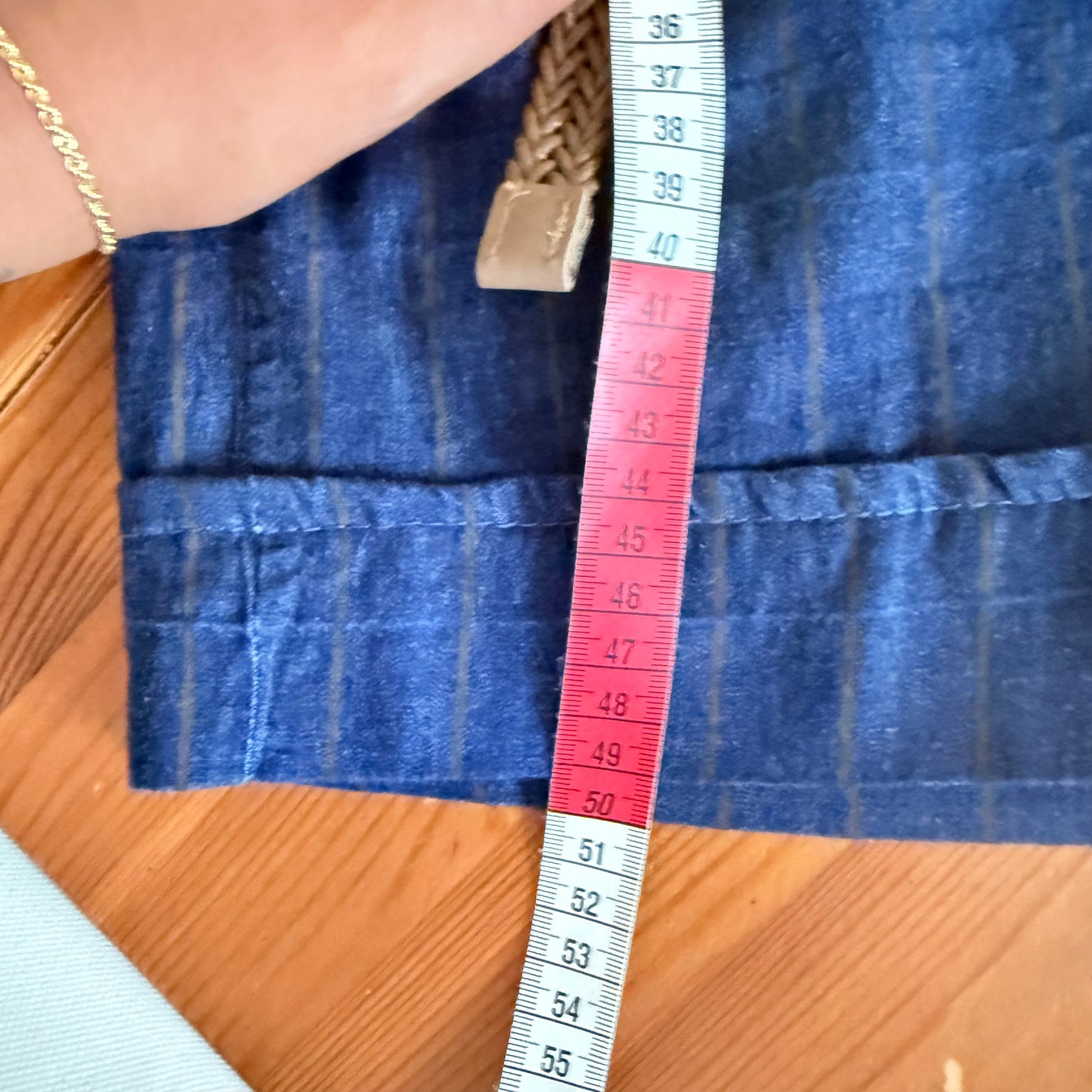 Short bleu rayé Camel - Carla Giannini