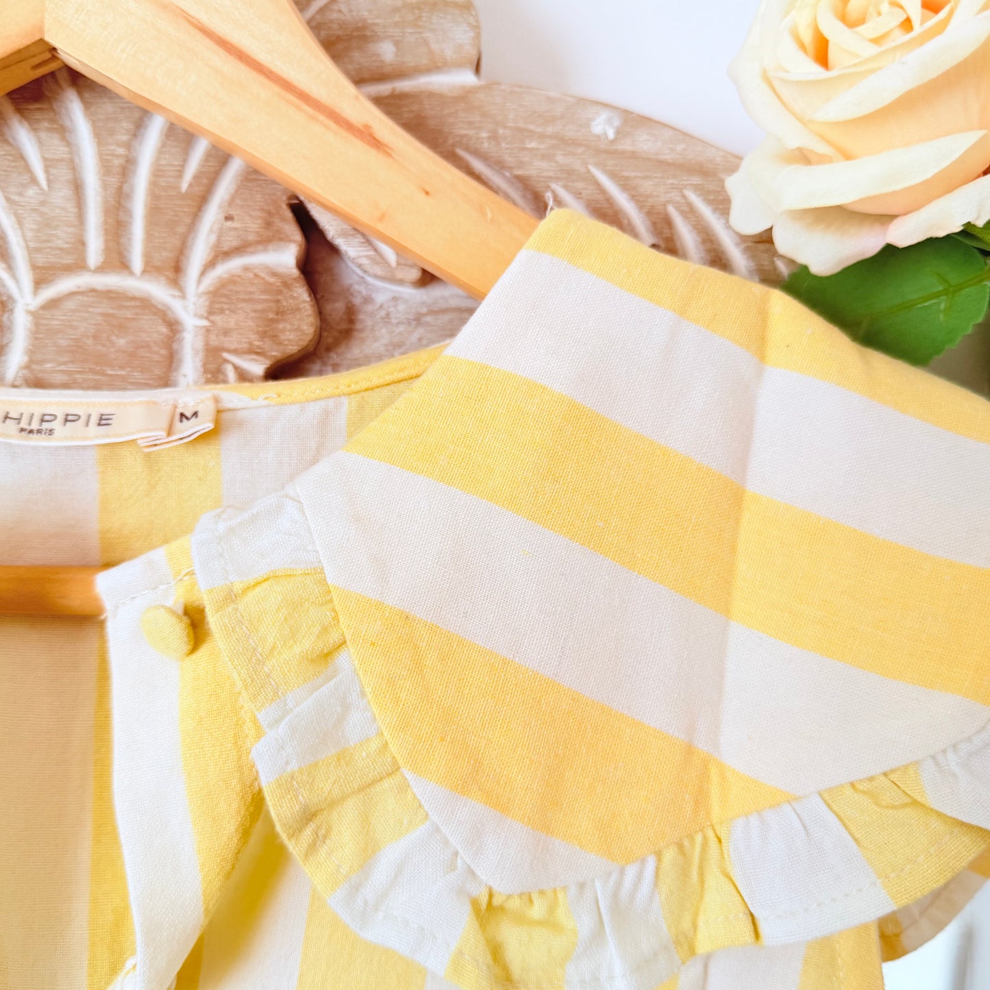 Chemise rayée jaune en coton – It Hippie