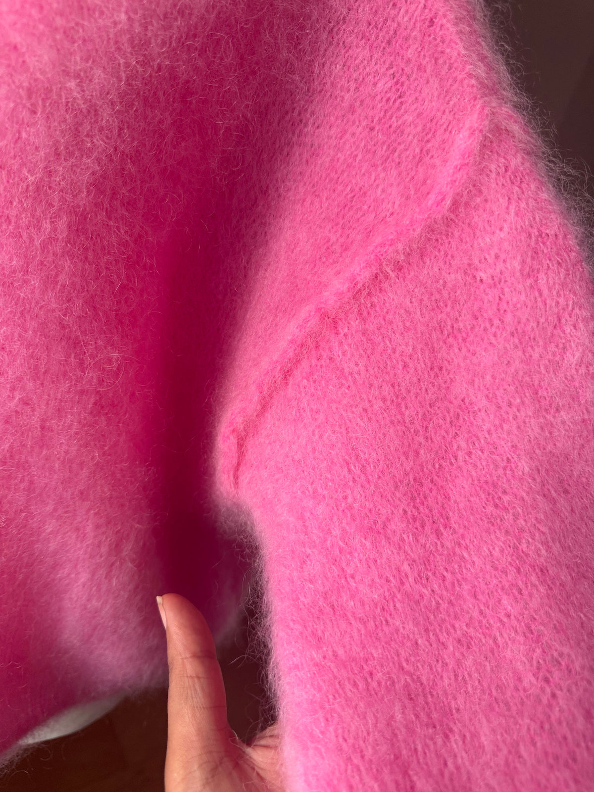 Pull Manches Courtes Rose 80% Kid- Mohair - Made in Italy LOUNAE