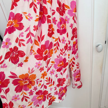 Robe longue multicolore fleurie en viscose LOUNAE