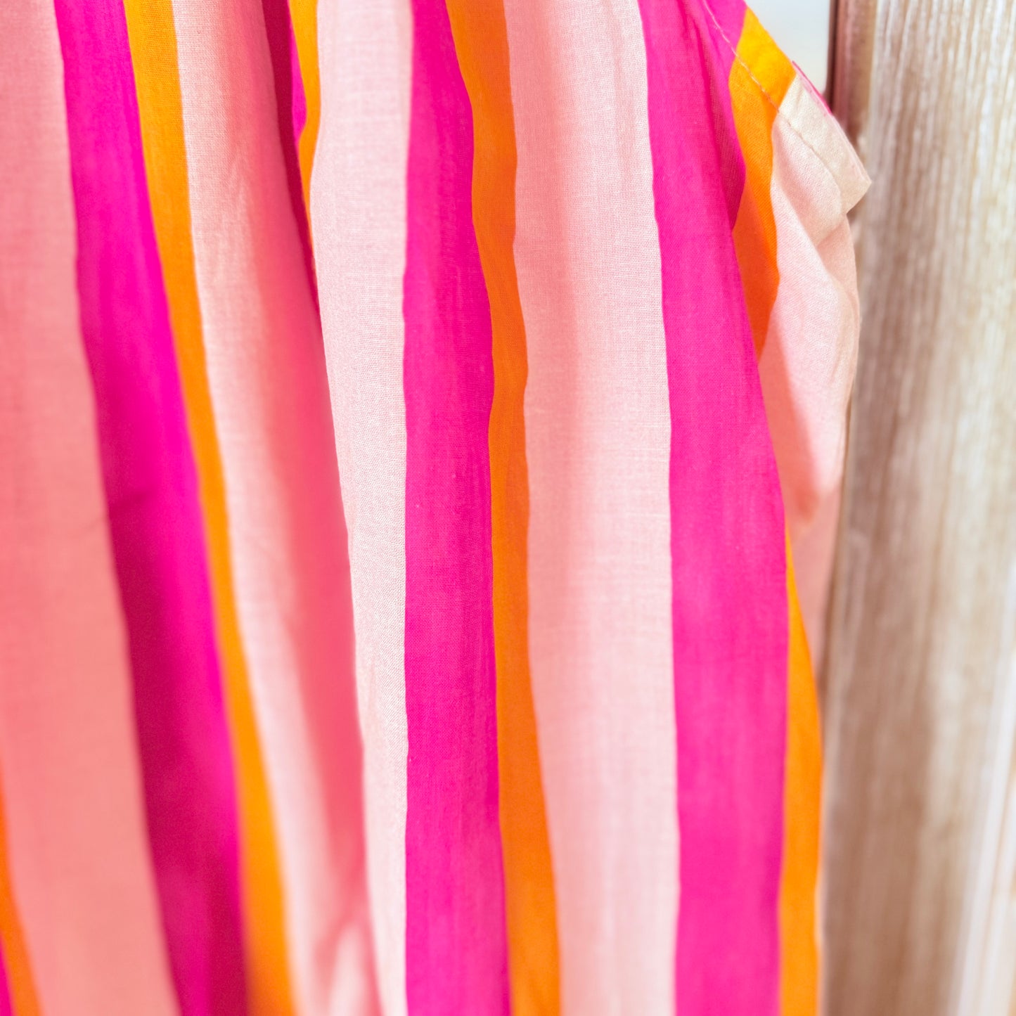 Blouse rayée rose & orange – Luizacco