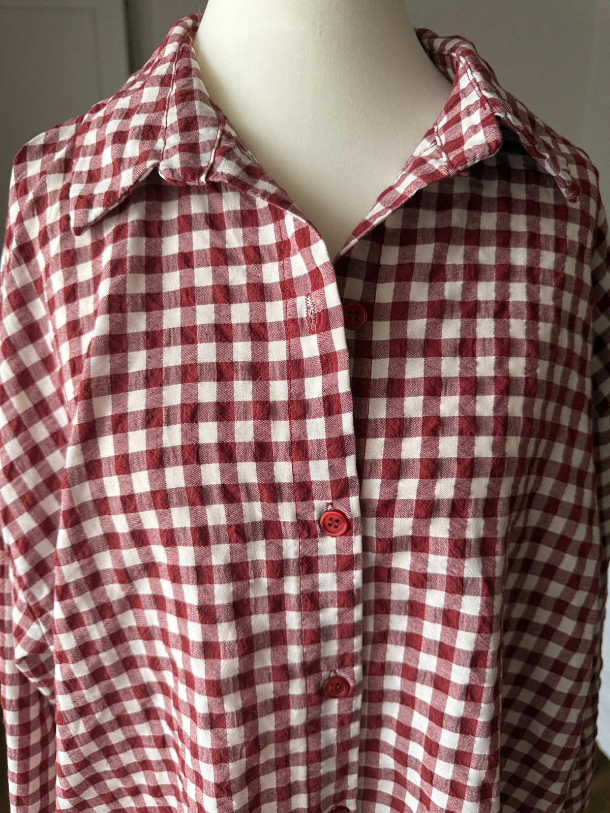 Chemise à carreaux Bordeaux et Beige LOUNAE