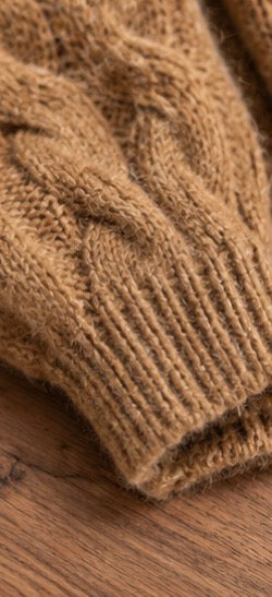 Pull Cache-Coeur Torsadé Camel LOUNAE