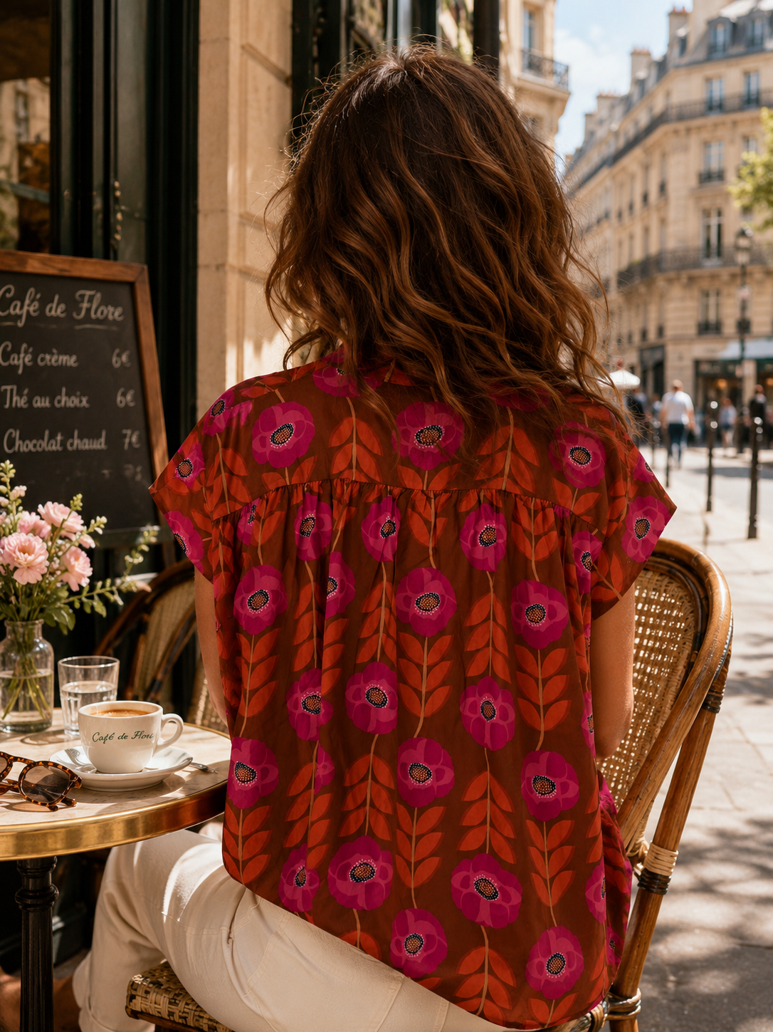 Blouse marron rose - Luizacco