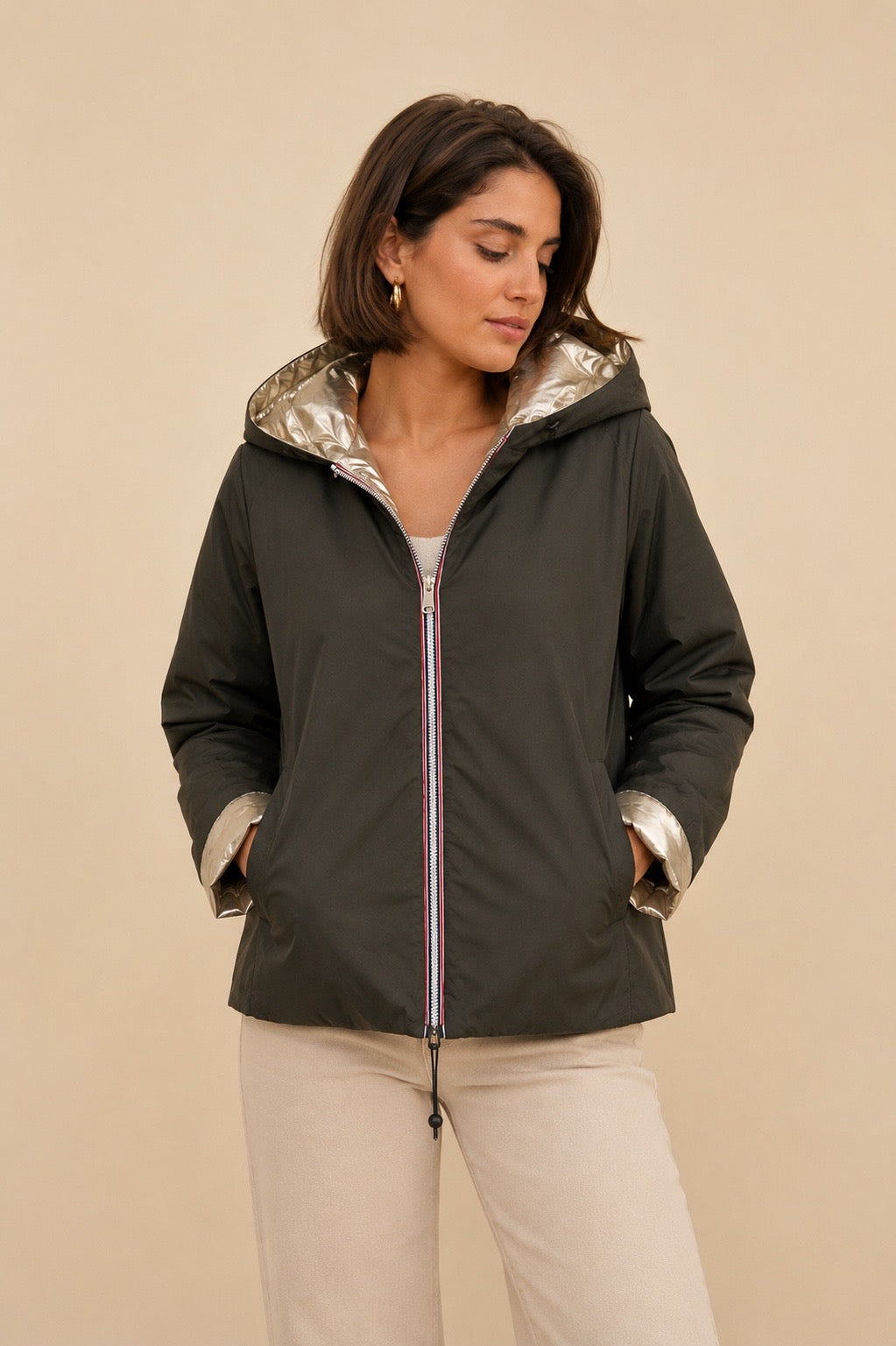 Imperméable réversible mi-saison