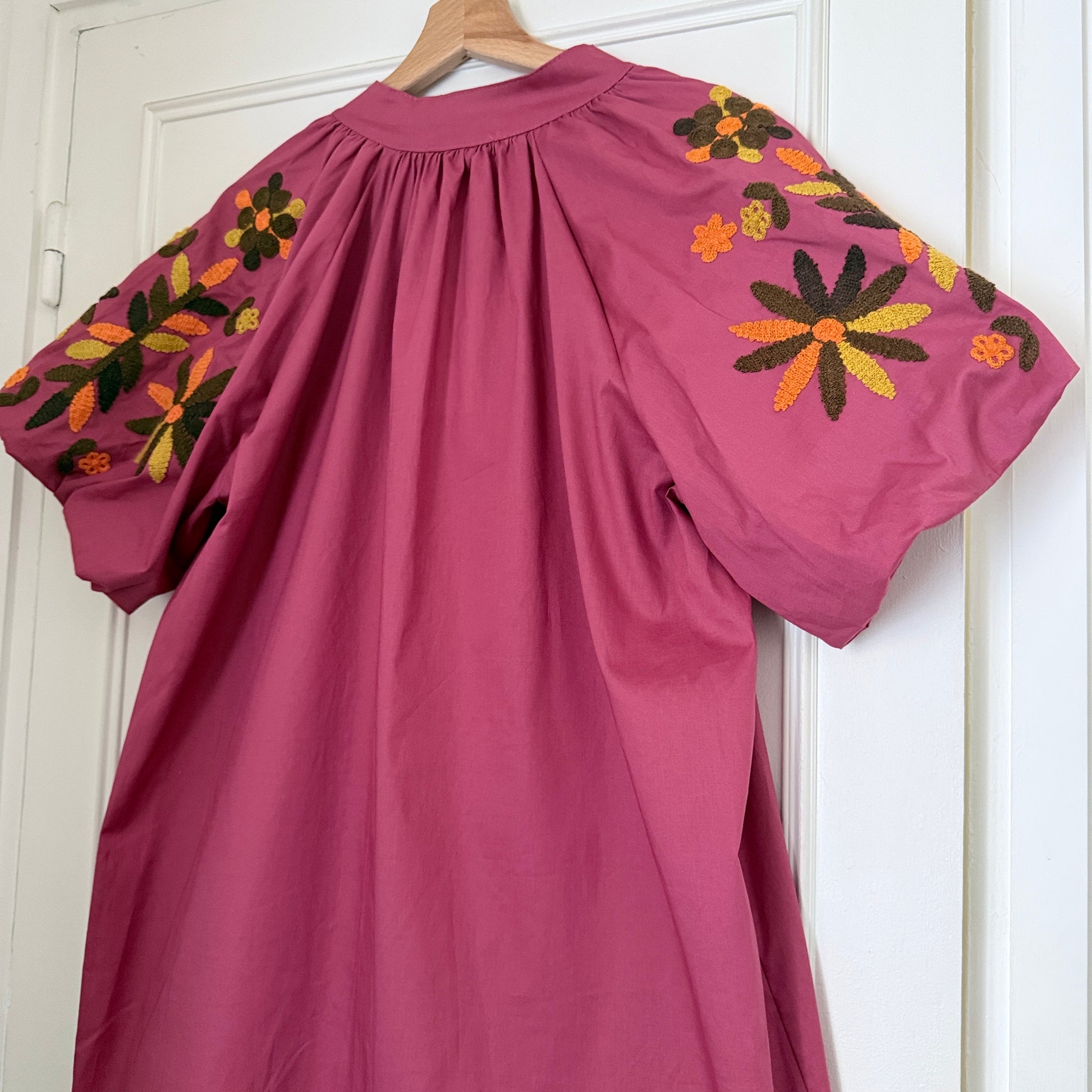 Robe bohème mi-longue terracotta - taille unique LOUNAE