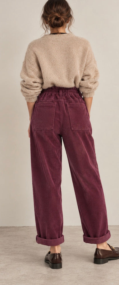 Pantalon Ample Bordeaux Velours Côtelé (Copie) LOUNAE