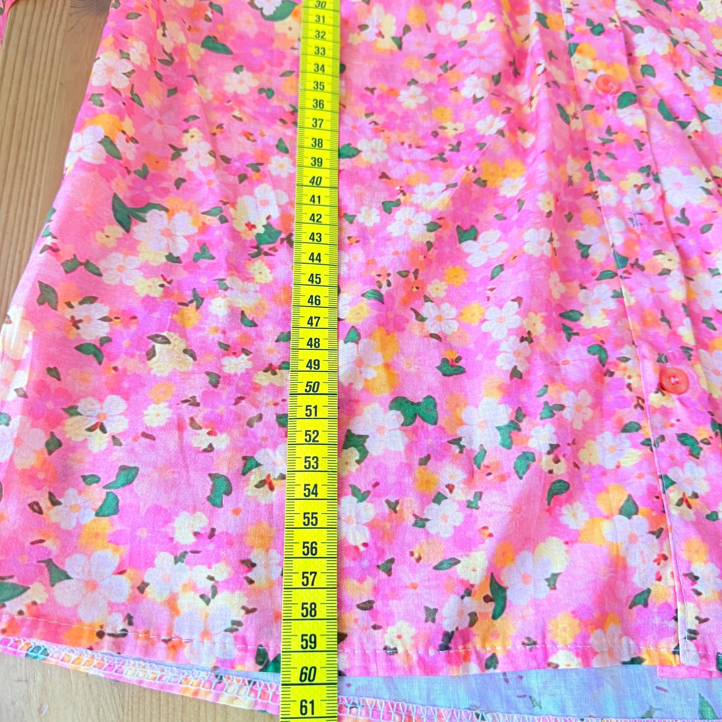 Chemise rose fleurie - April vintage