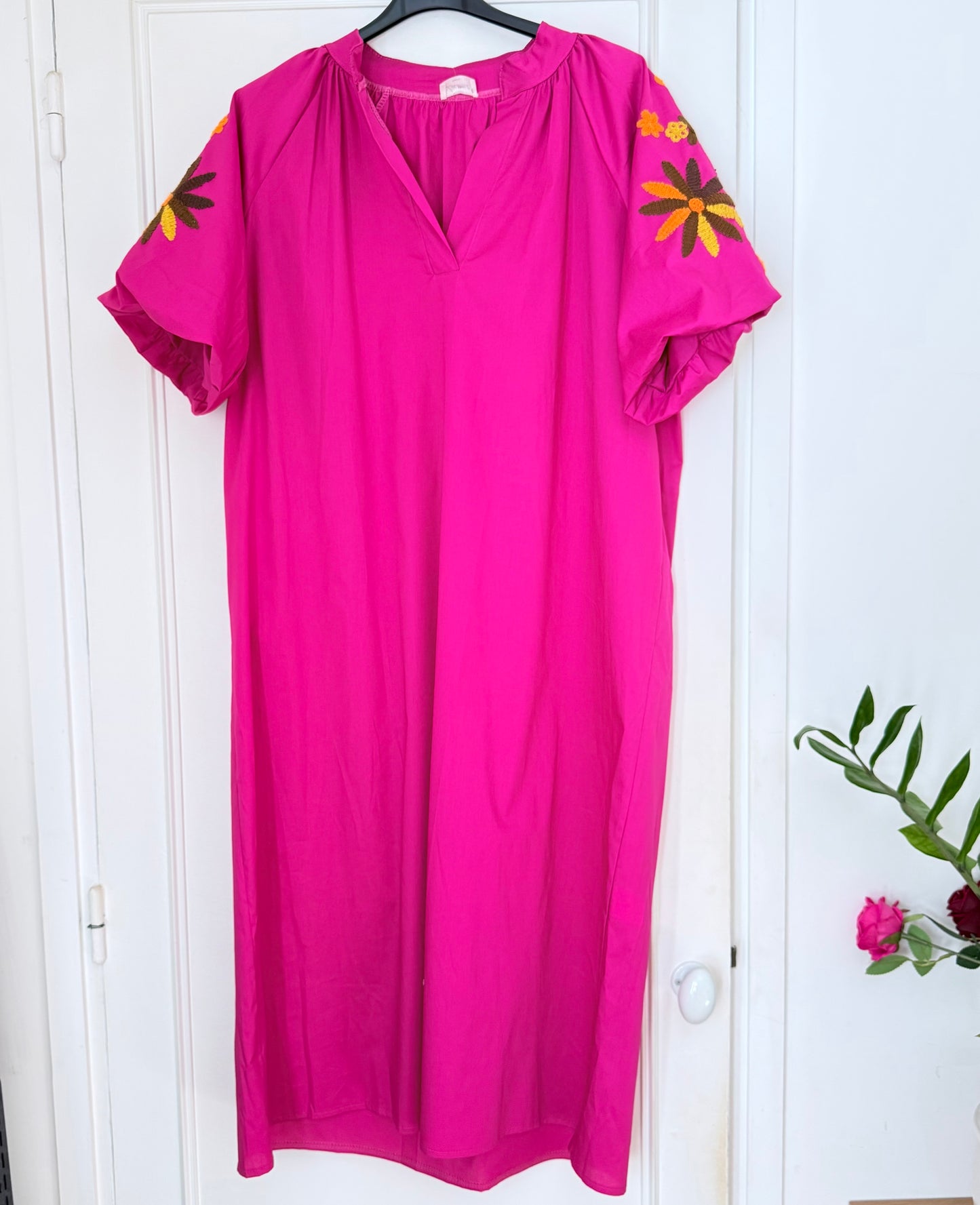 Robe longue bohème fuschia - Luizacco