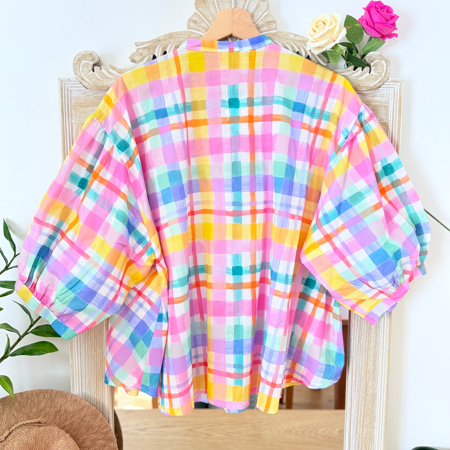 Chemise à carreaux pastel - April vintage