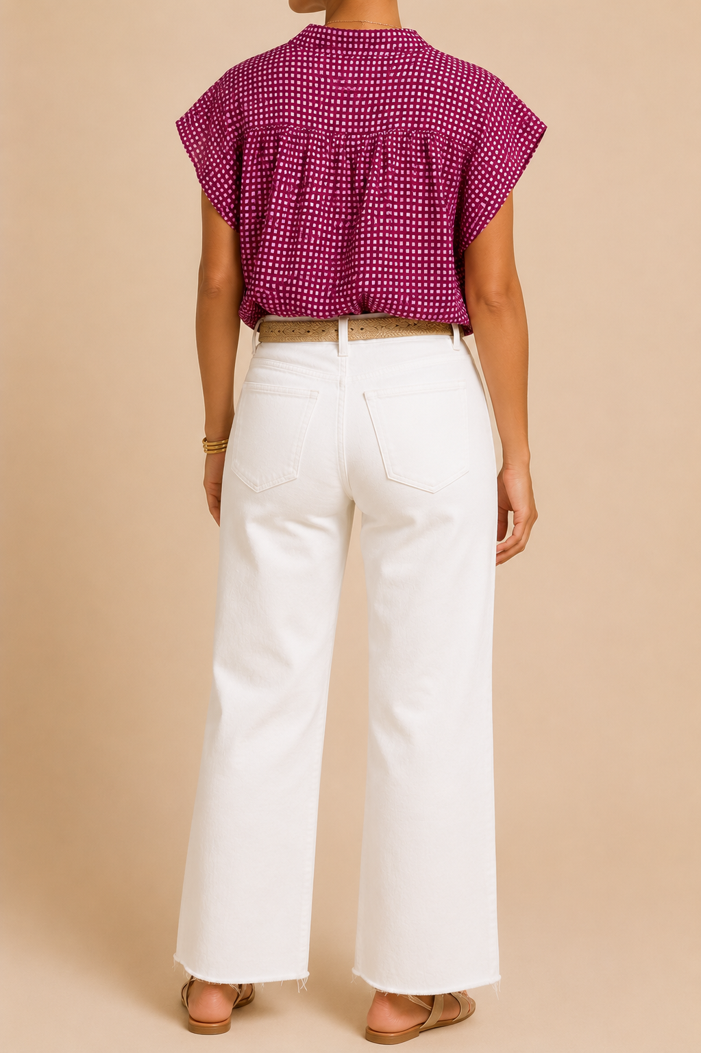 Blouse bordeaux rose - Luizacco