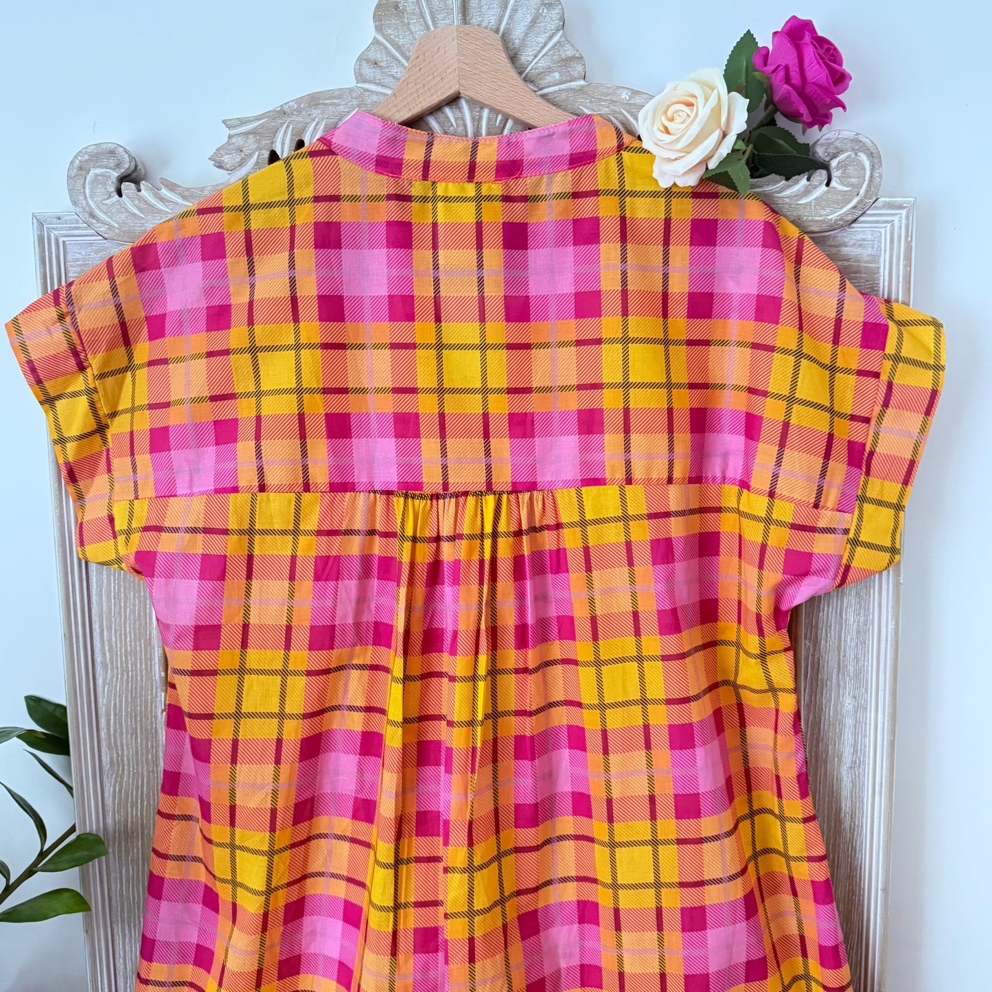 Robe chemise orange rose - April vintage