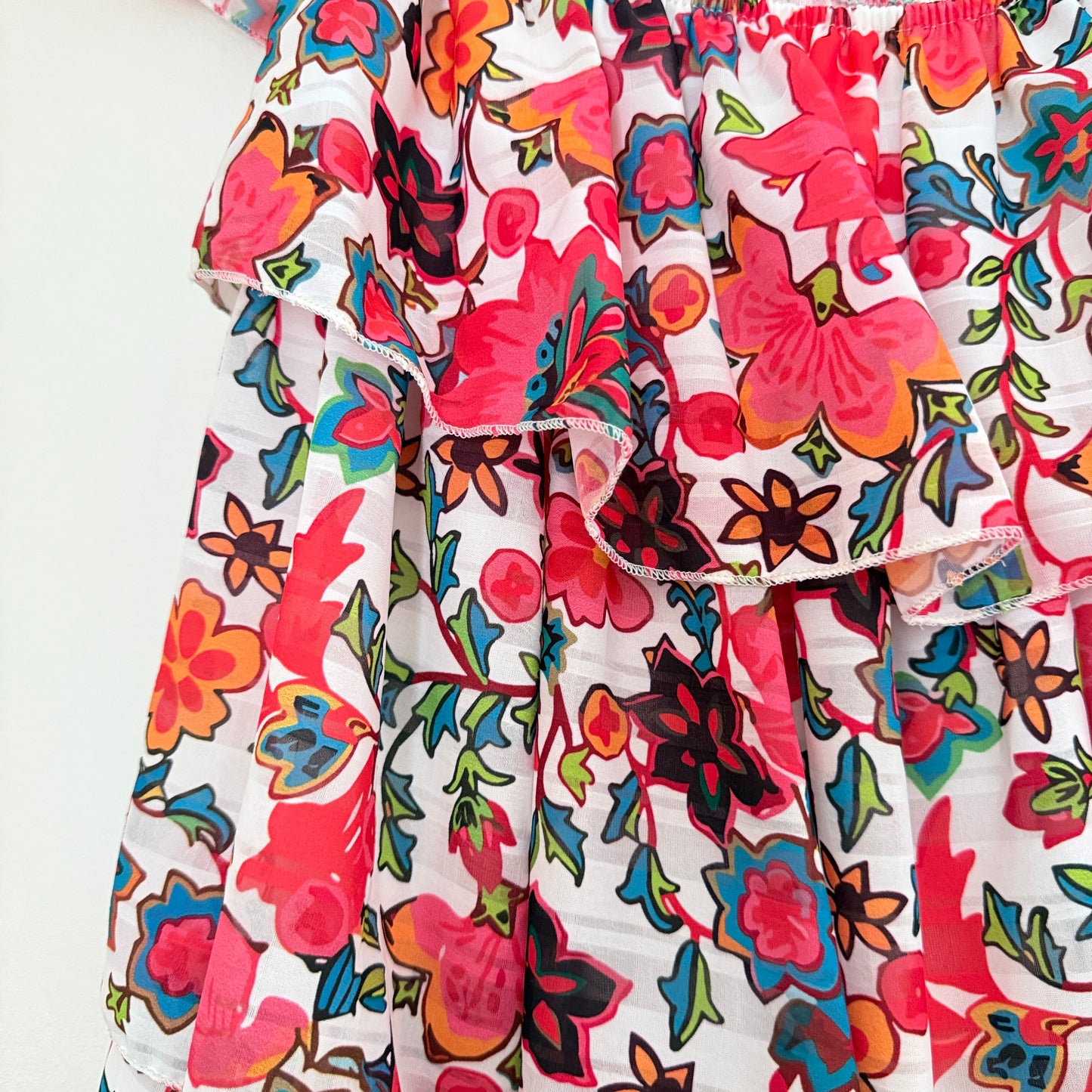 Robe fleurie à volants - April vintage