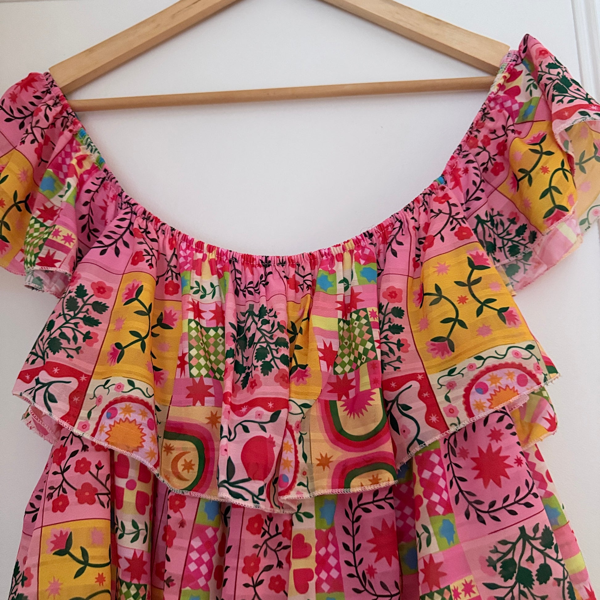 Robe rose et jaune - April vintage LOUNAE