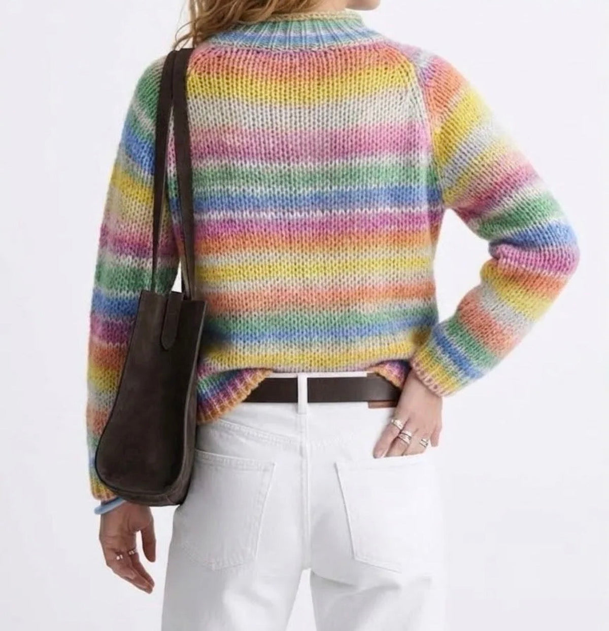 Pull Arc-en-ciel en laine – Fabriqué en Italie LOUNAE