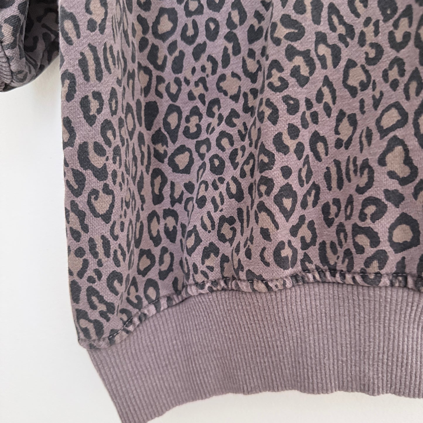Sweat taupe léopard logo amour en coton taille unique LOUNAE